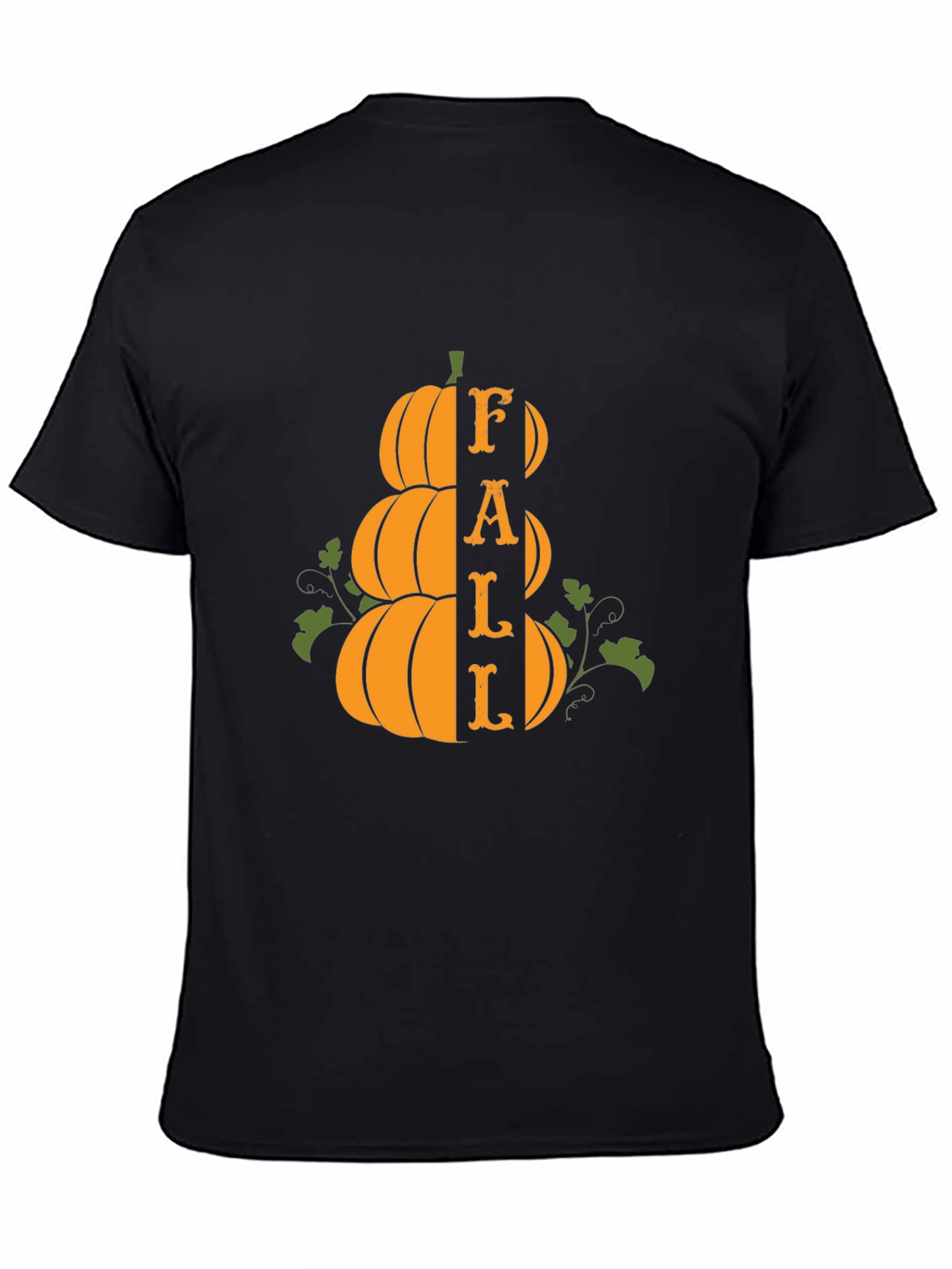 Fall Pumpkin Stack Graphic Tee - Spooky Season Apparel