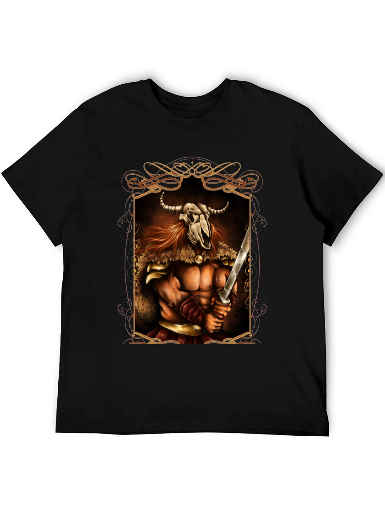 Warrior Skull Viking Graphic Tee
