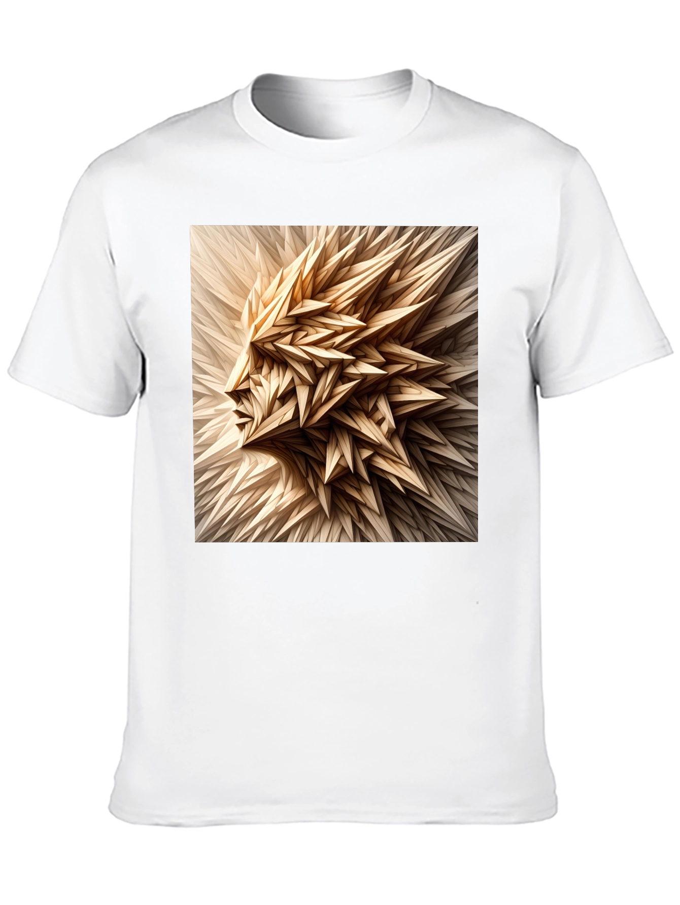 Abstract Geometric Face Graphic Black T-Shirt