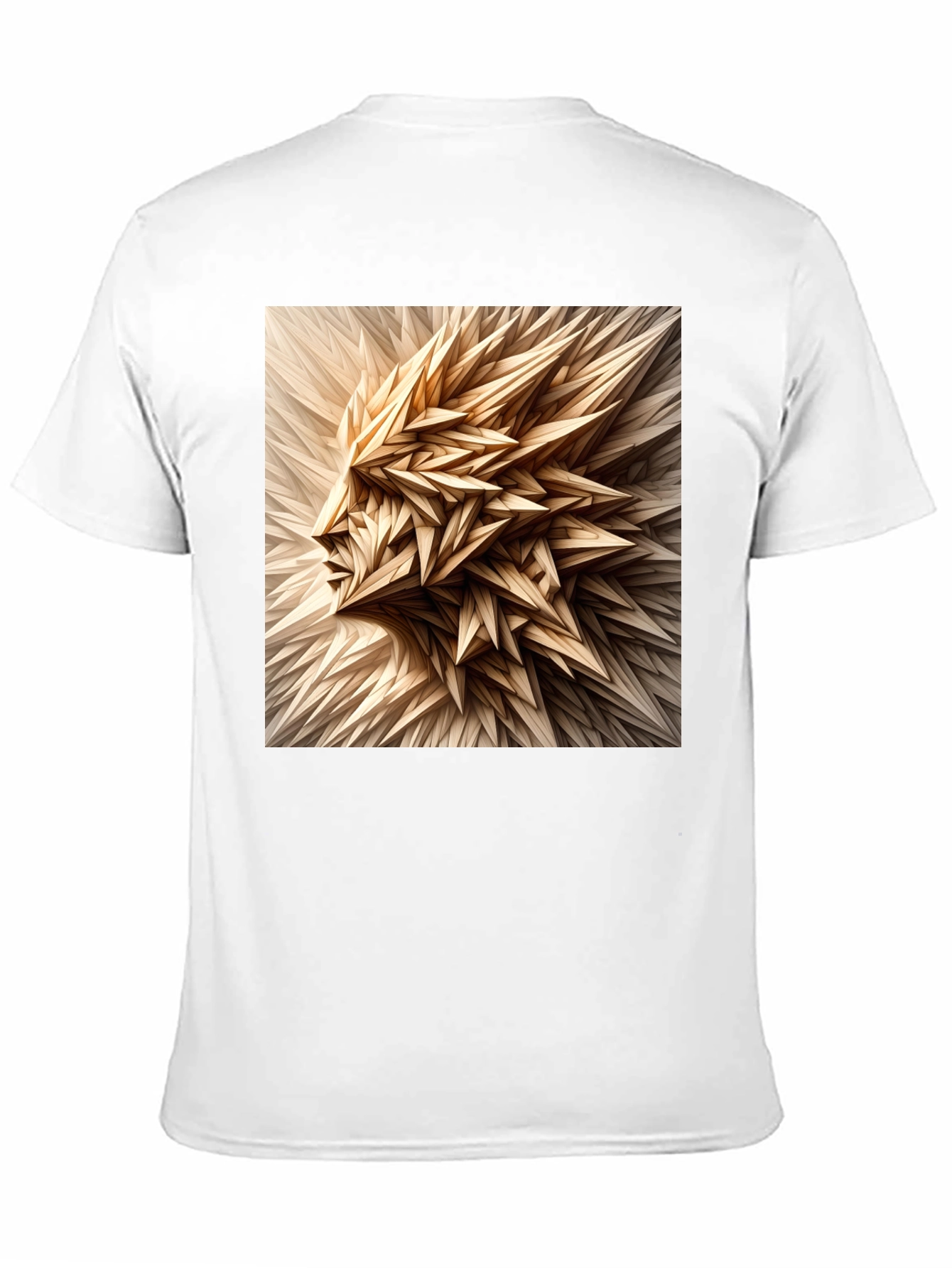 Abstract Geometric Face Graphic Black T-Shirt