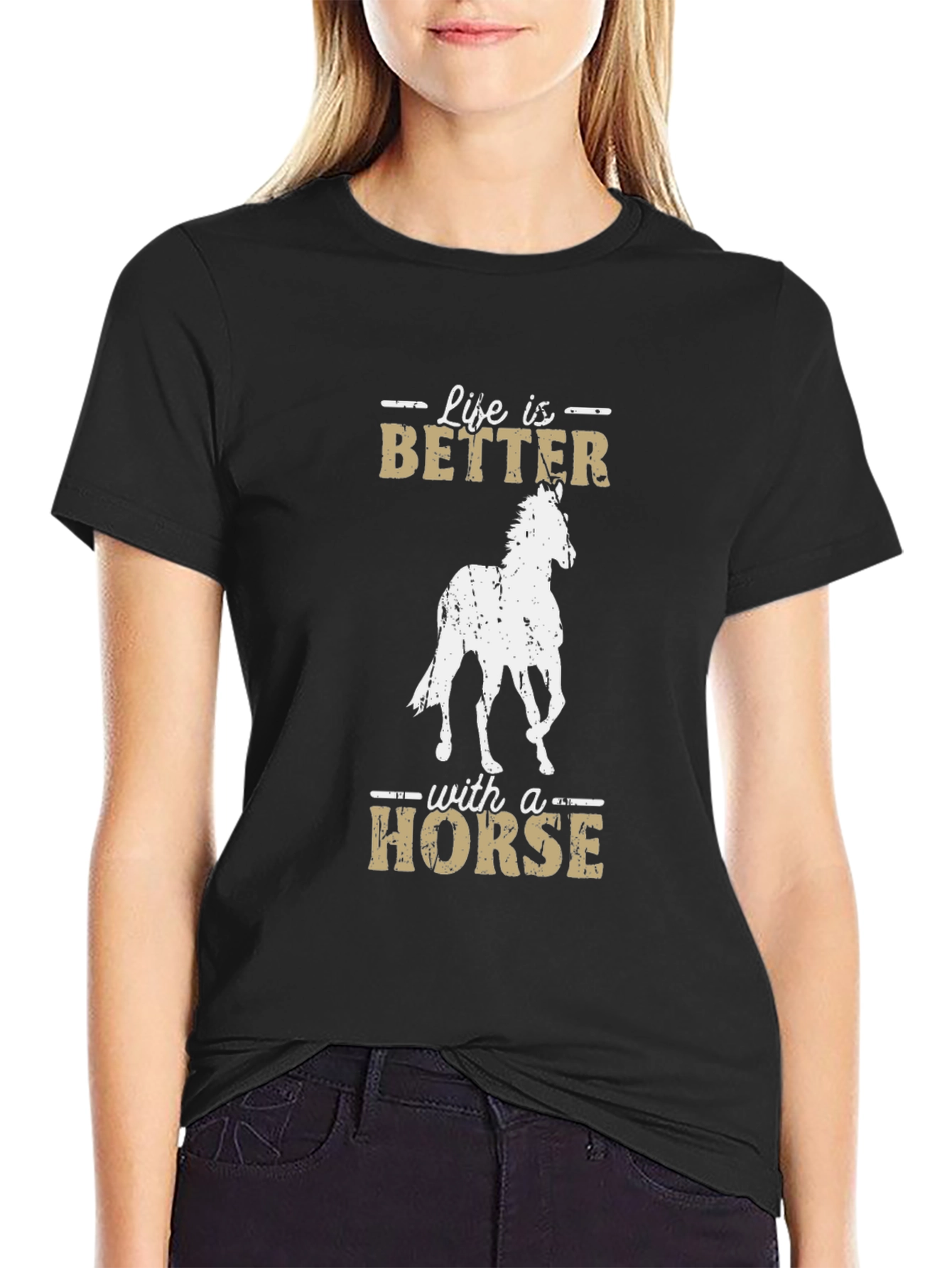 Life is Better with a Horse Graphic T-Shirt