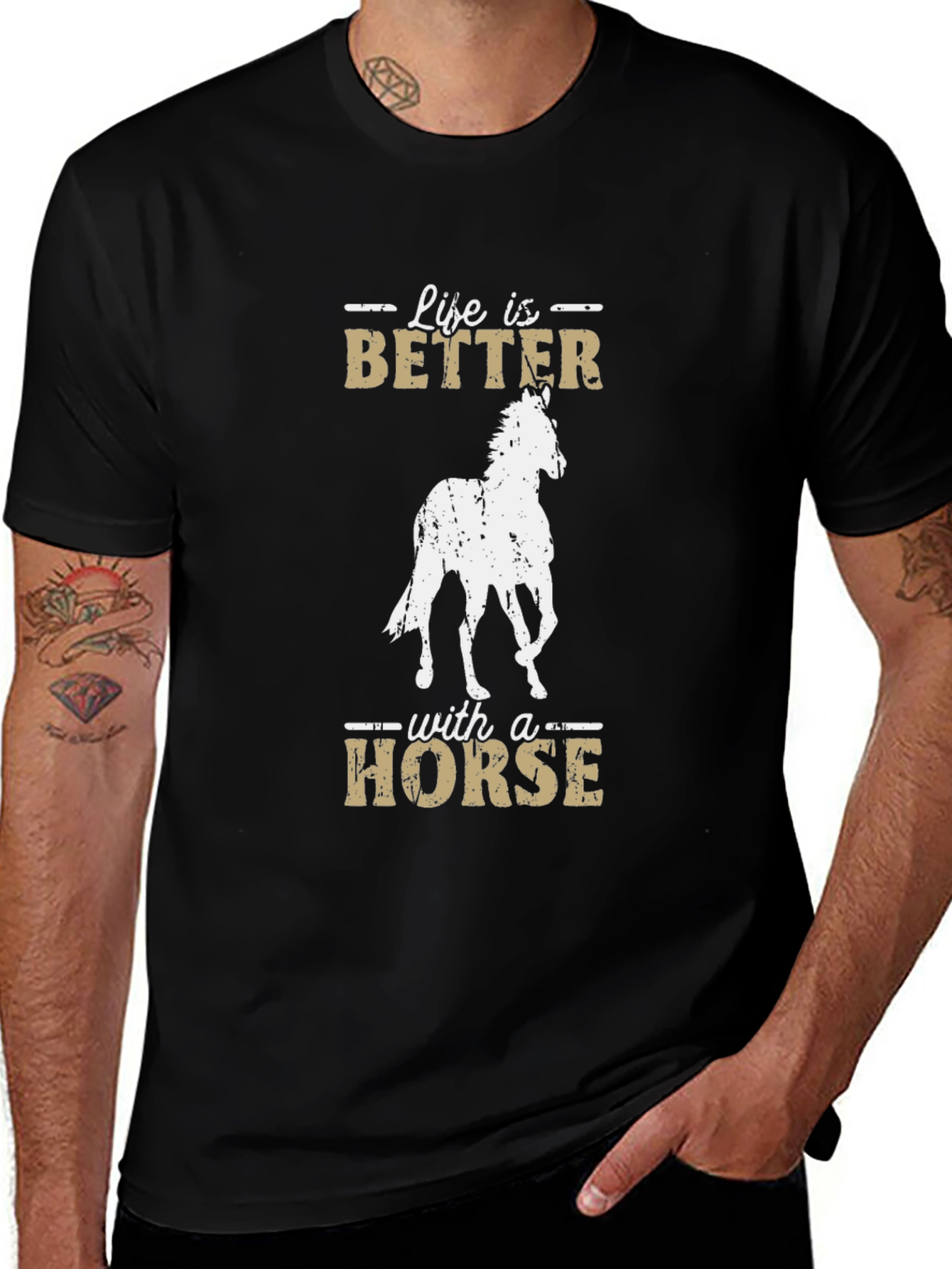 Life is Better with a Horse Graphic T-Shirt