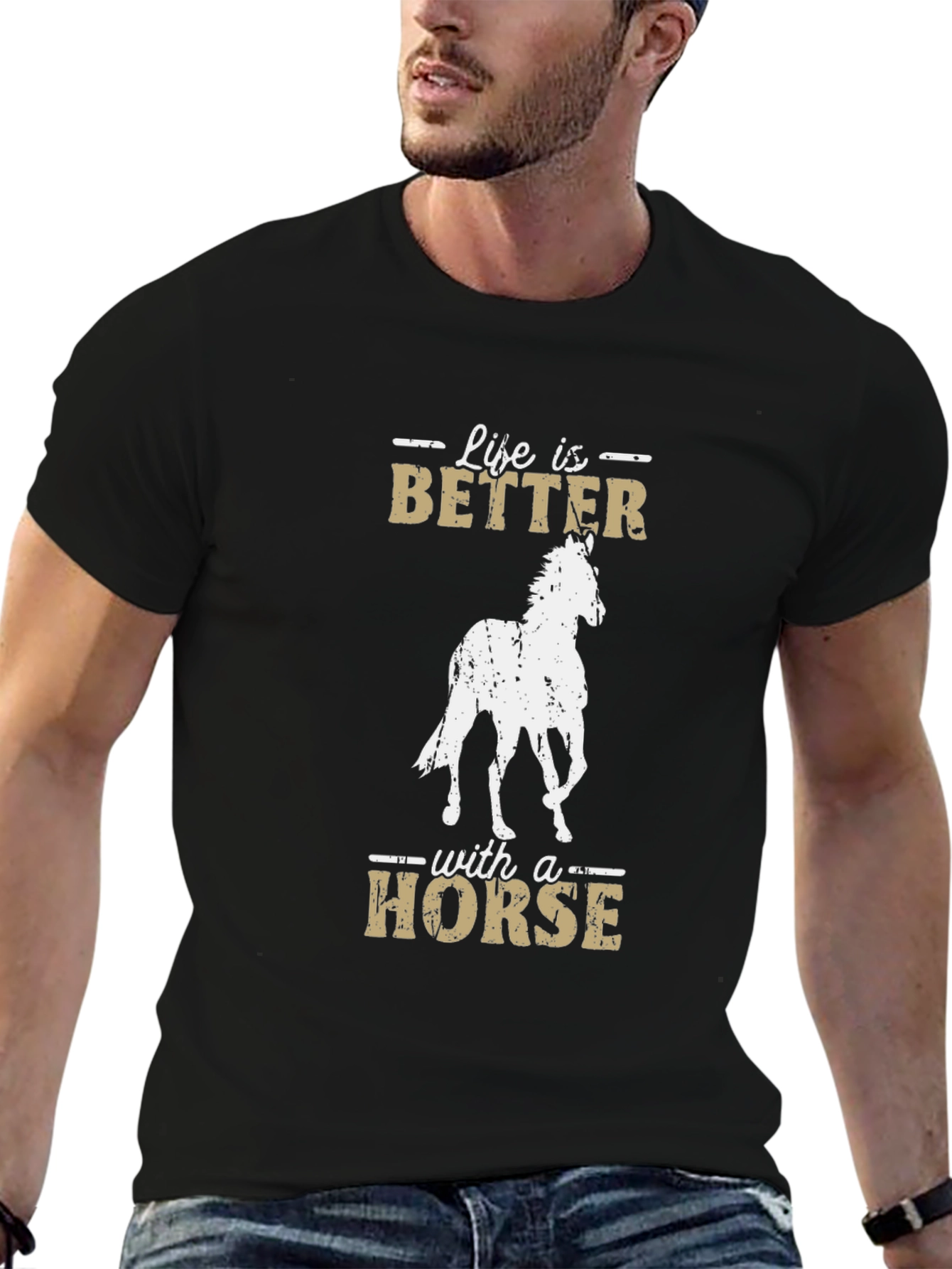 Life is Better with a Horse Graphic T-Shirt
