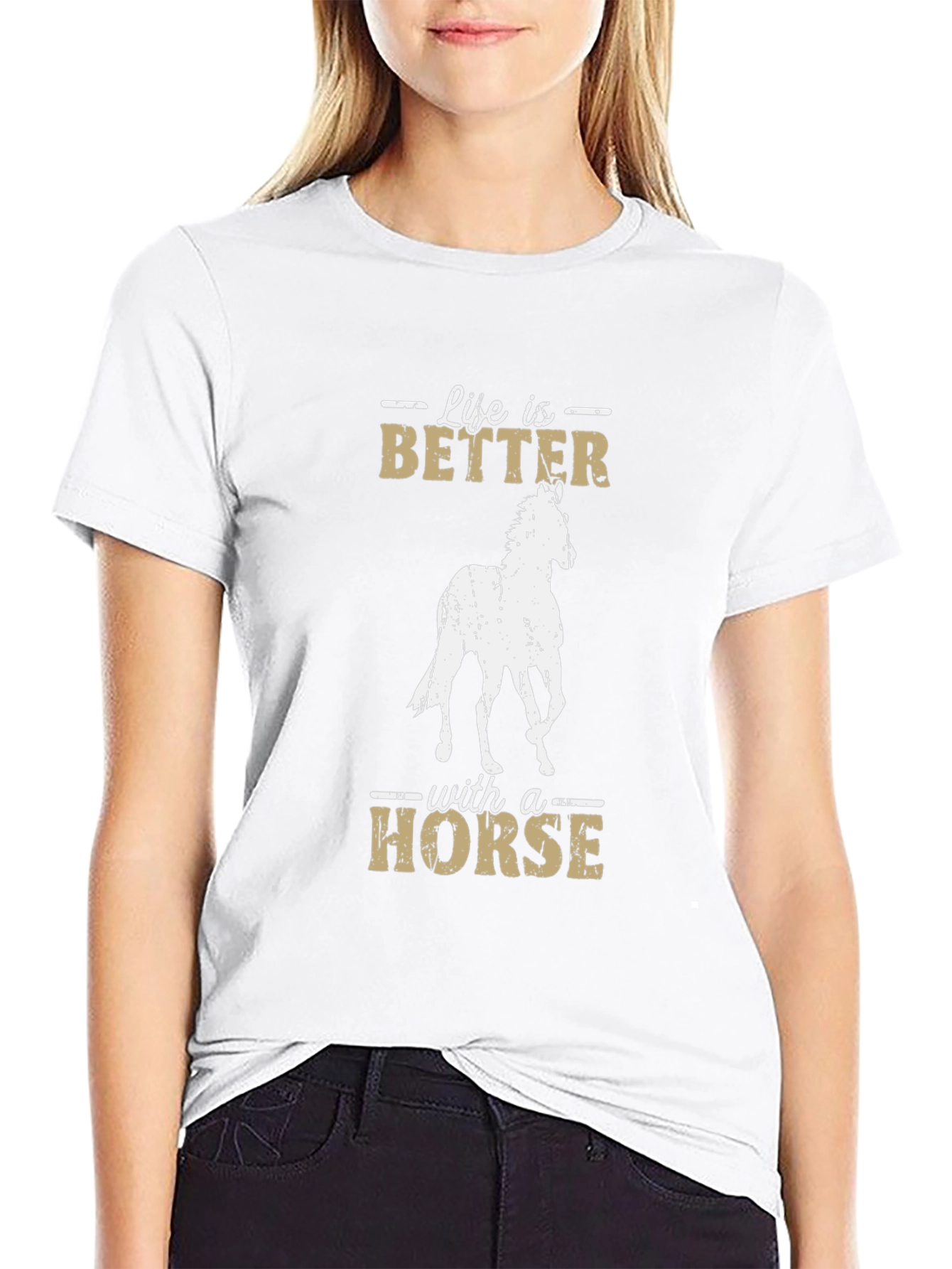 Life is Better with a Horse Graphic T-Shirt