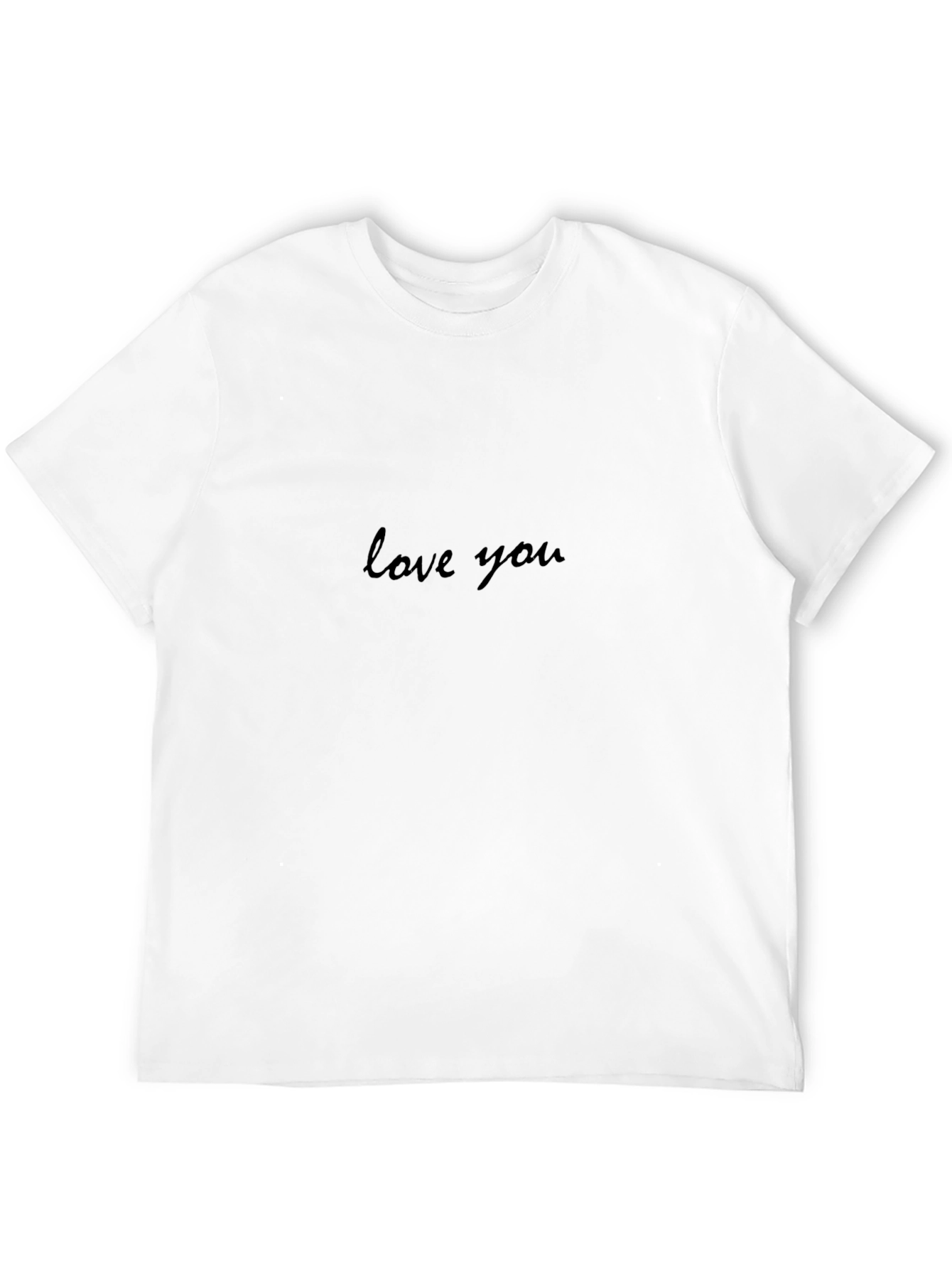Love You Black Crew Neck T-Shirt