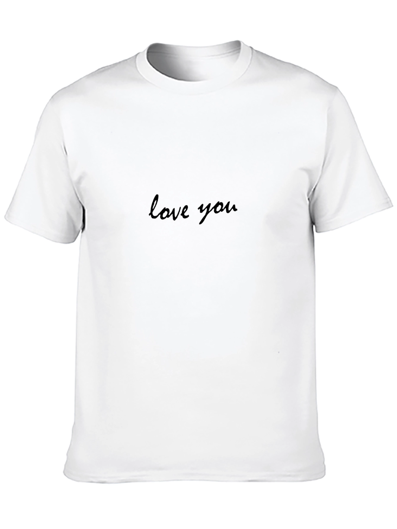 Love You Black Crew Neck T-Shirt