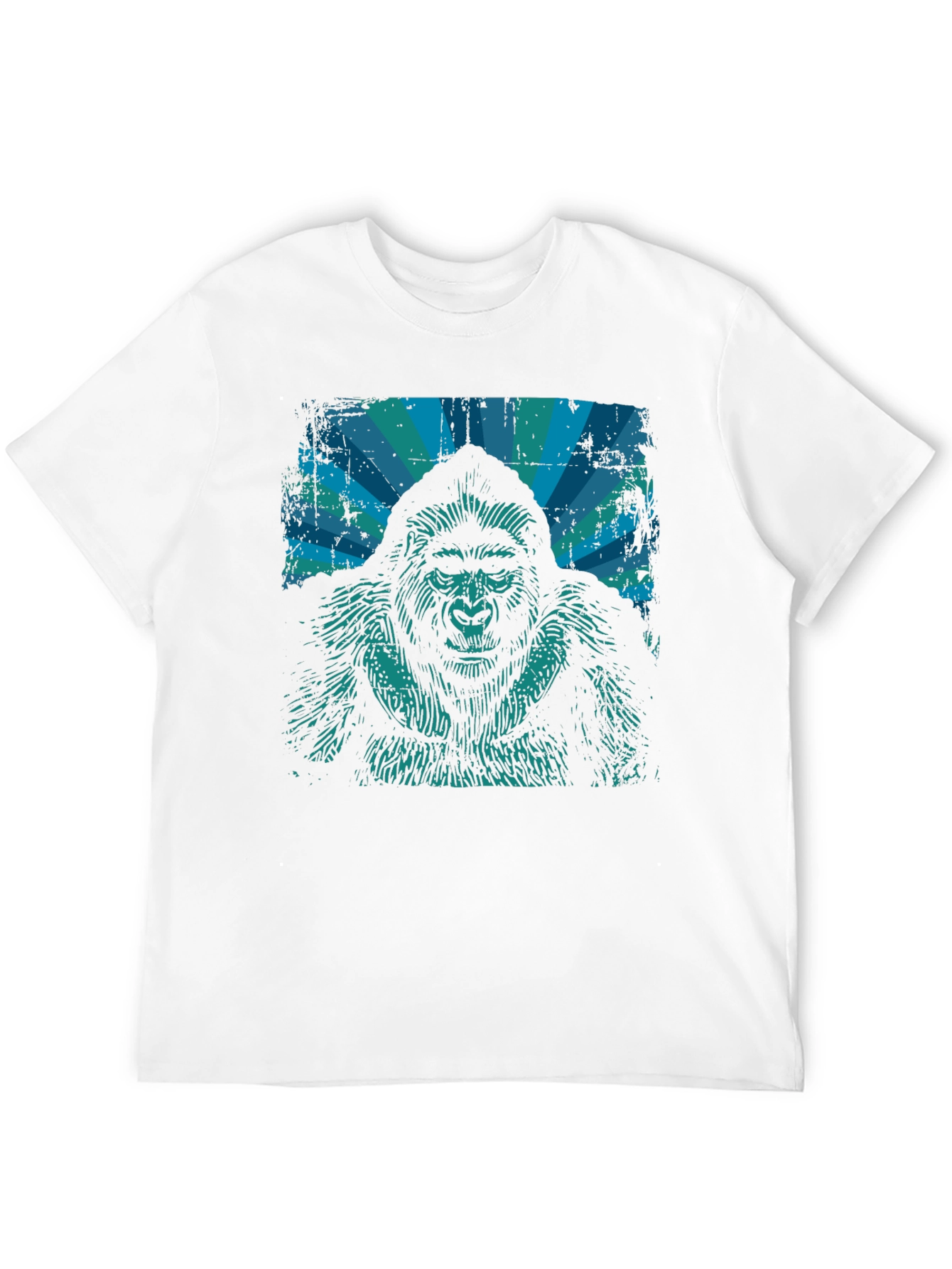Gorilla Graphic T-Shirt - Distressed Retro Design