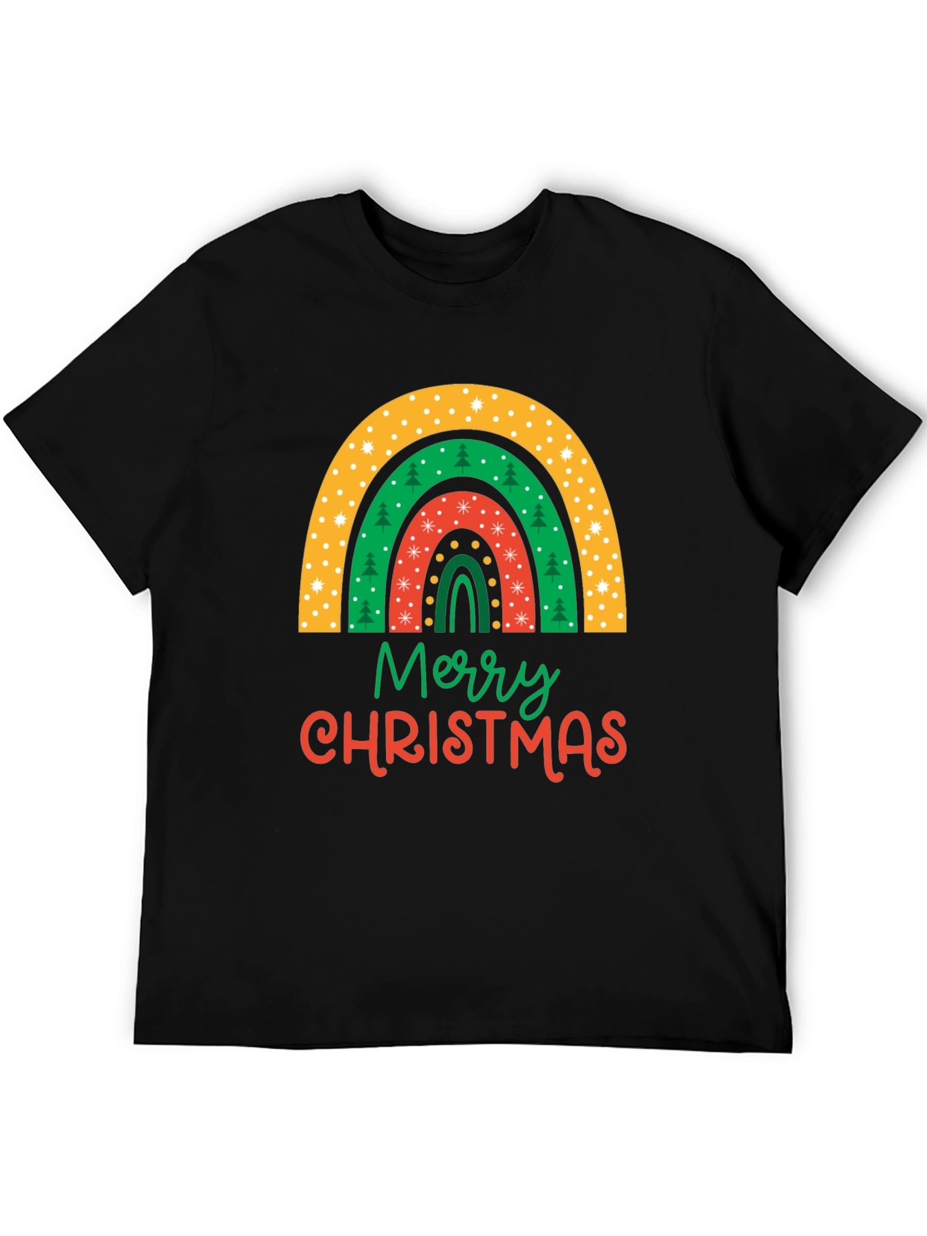 Merry Christmas Rainbow Graphic Tee