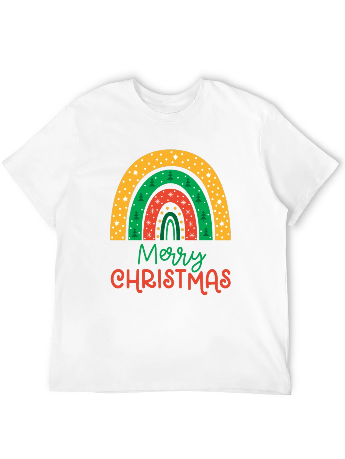 Merry Christmas Rainbow Graphic Tee