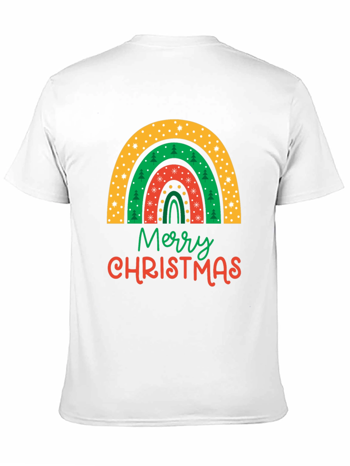 Merry Christmas Rainbow Graphic Tee