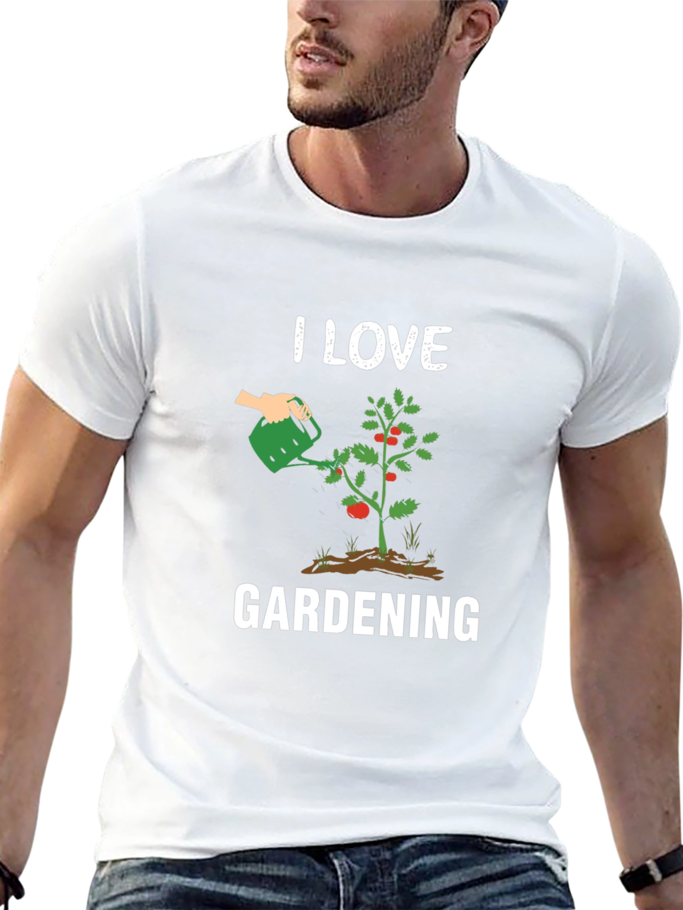 I Love Gardening T-Shirt - Black Graphic Tee
