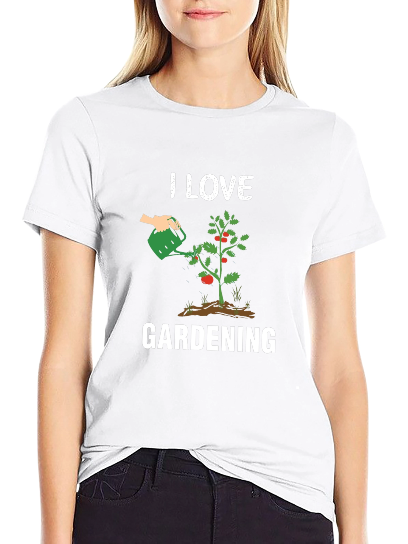 I Love Gardening T-Shirt - Black Graphic Tee