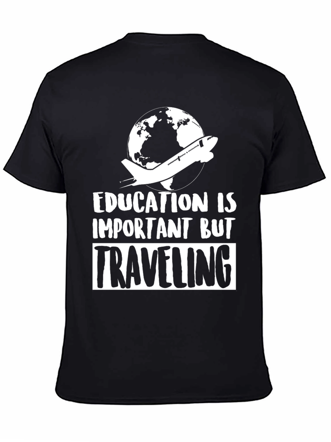 Education vs Traveling Graphic T-Shirt