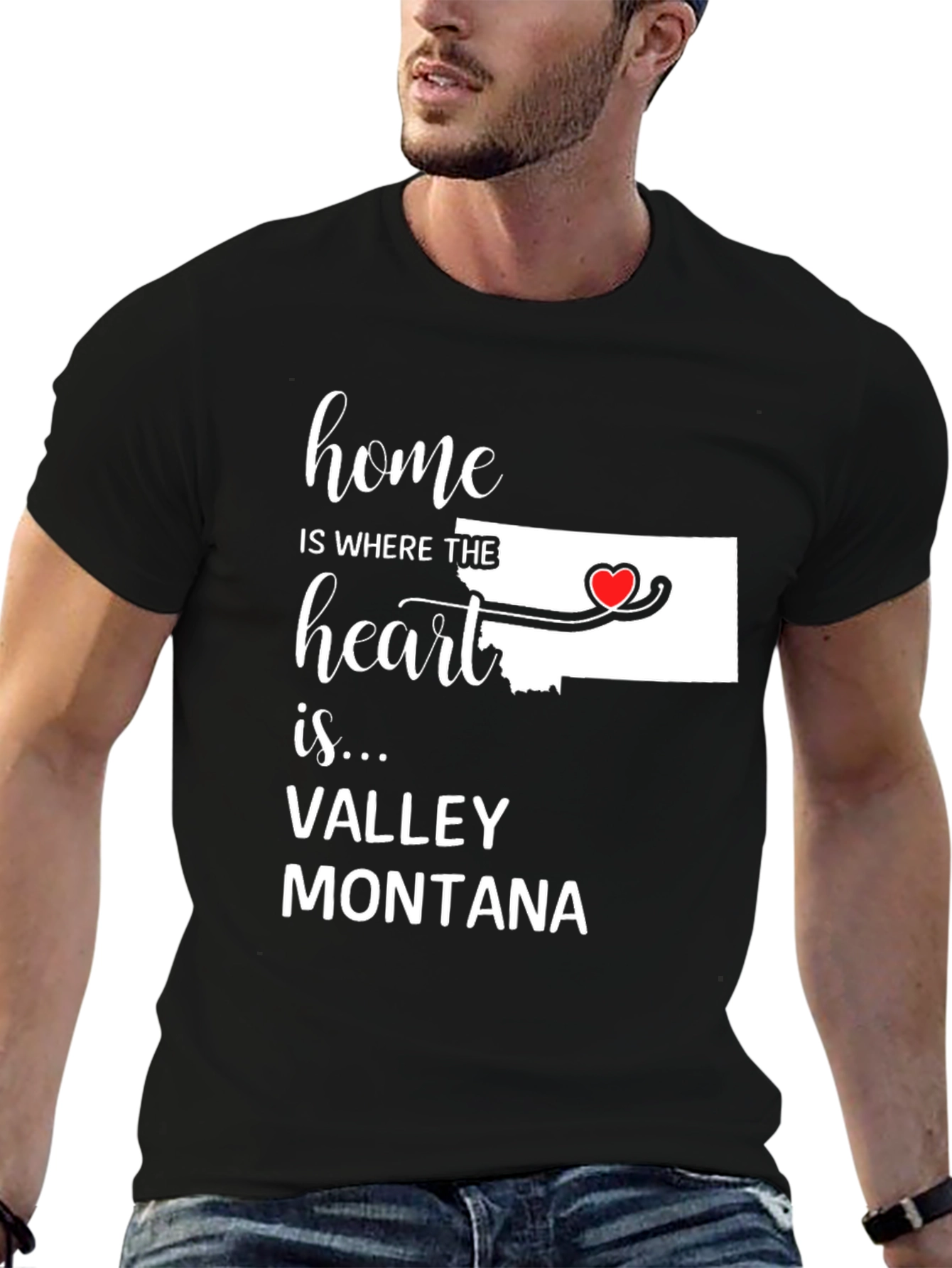 Valley Montana Home Heart T-Shirt