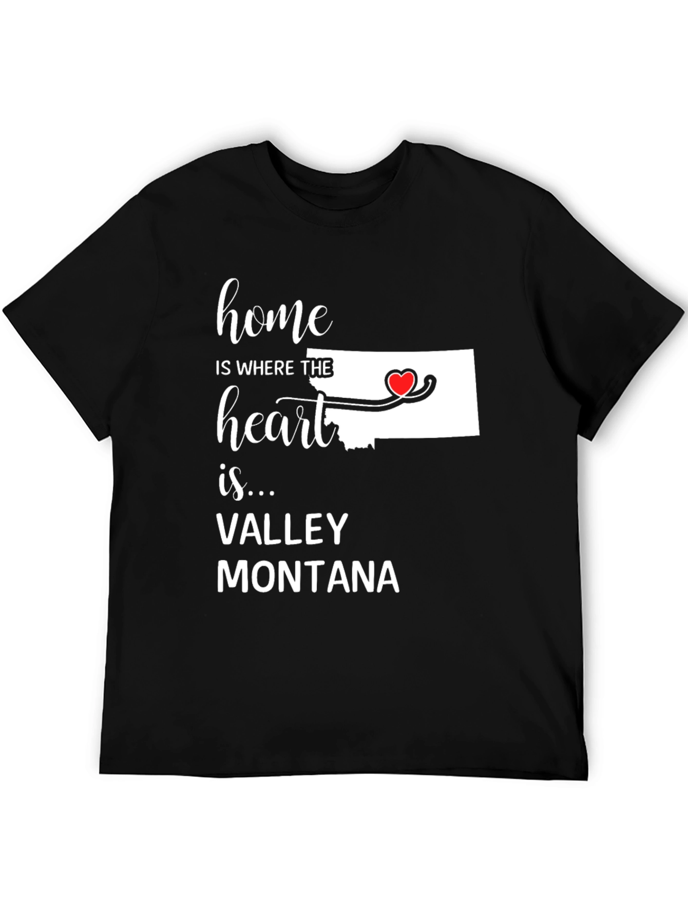 Valley Montana Home Heart T-Shirt