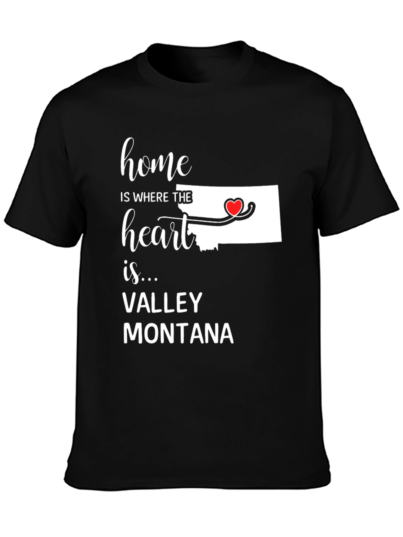 Valley Montana Home Heart T-Shirt