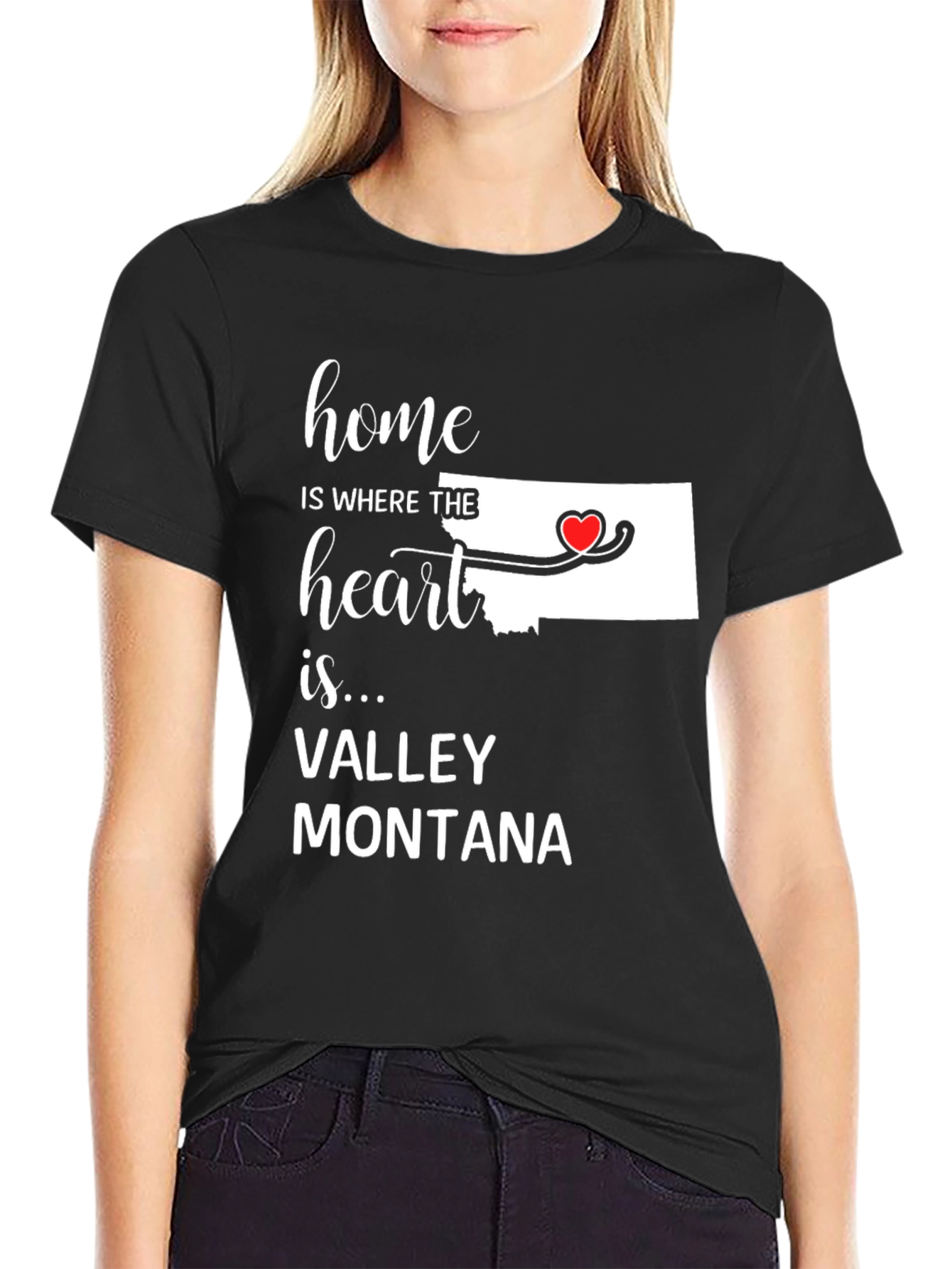 Valley Montana Home Heart T-Shirt