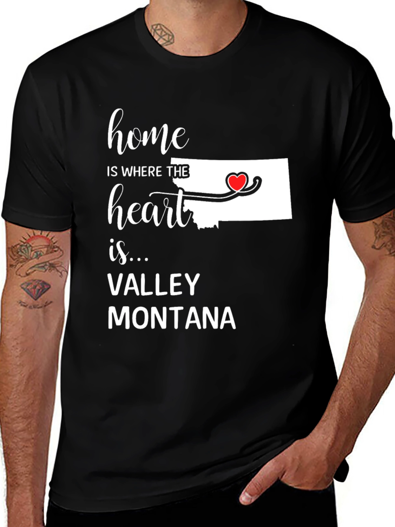 Valley Montana Home Heart T-Shirt