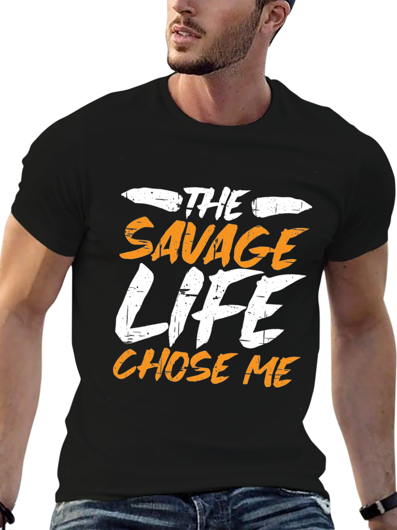 Savage Life Mens Graphic T-Shirt - Black