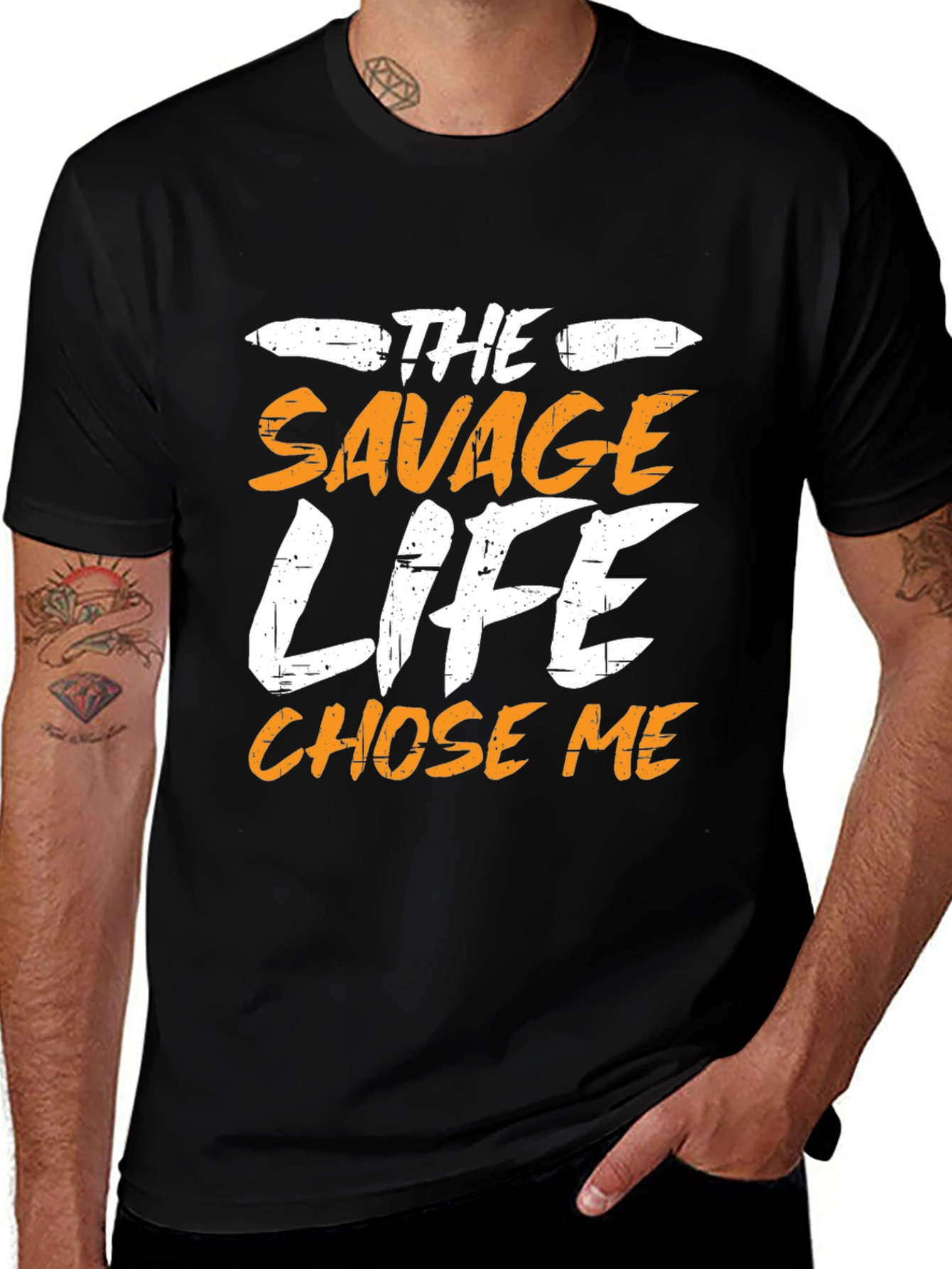 Savage Life Mens Graphic T-Shirt - Black