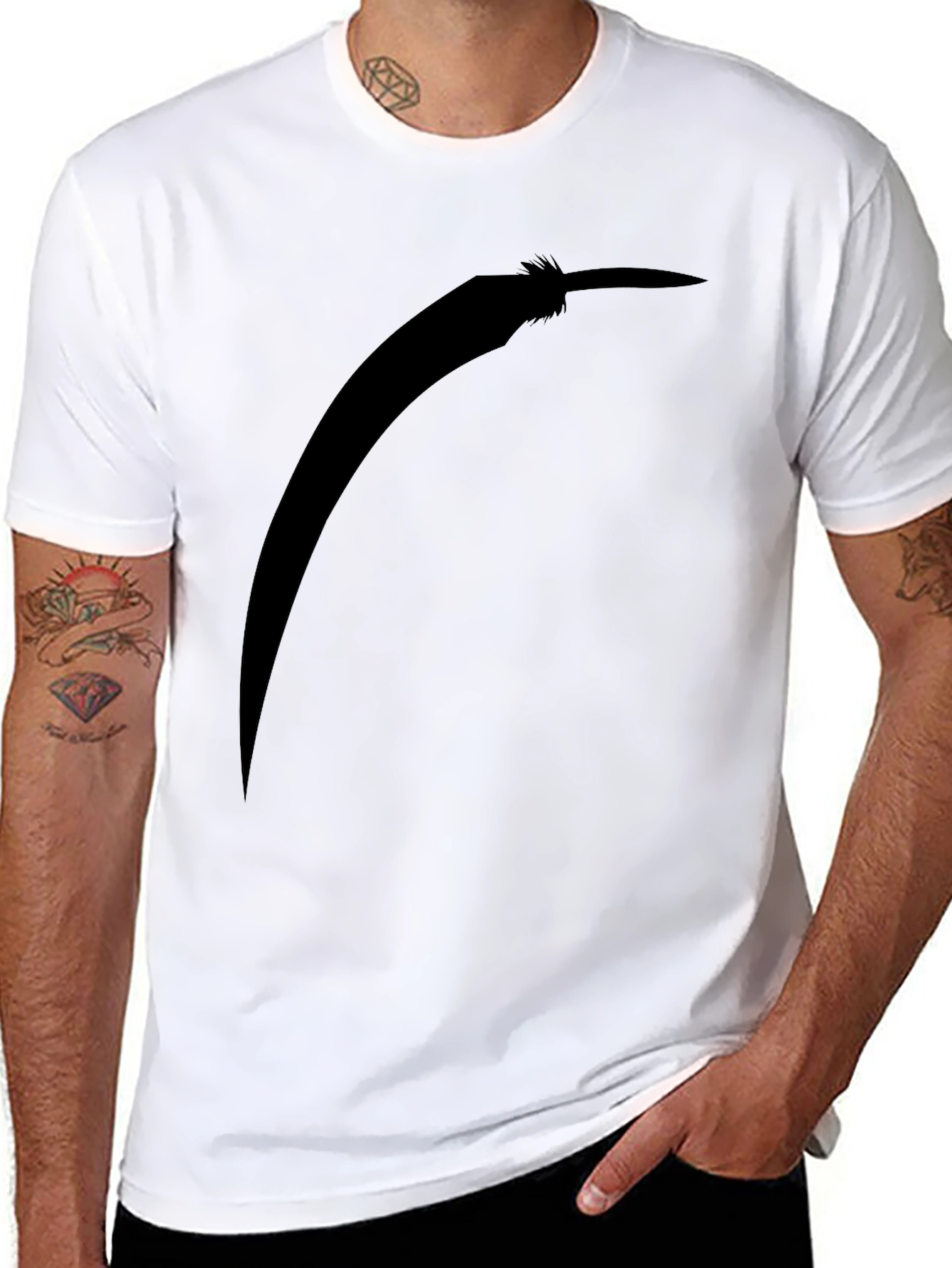 Black T-Shirt with Pepper Silhouette