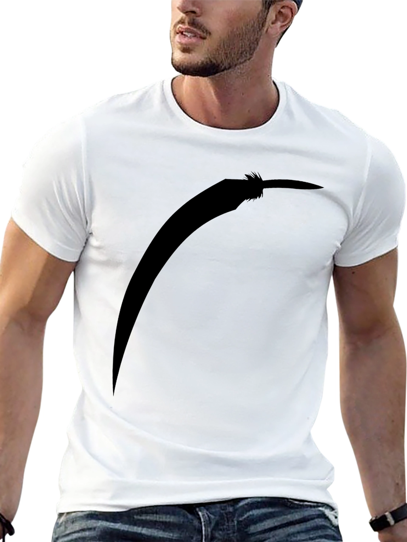 Black T-Shirt with Pepper Silhouette