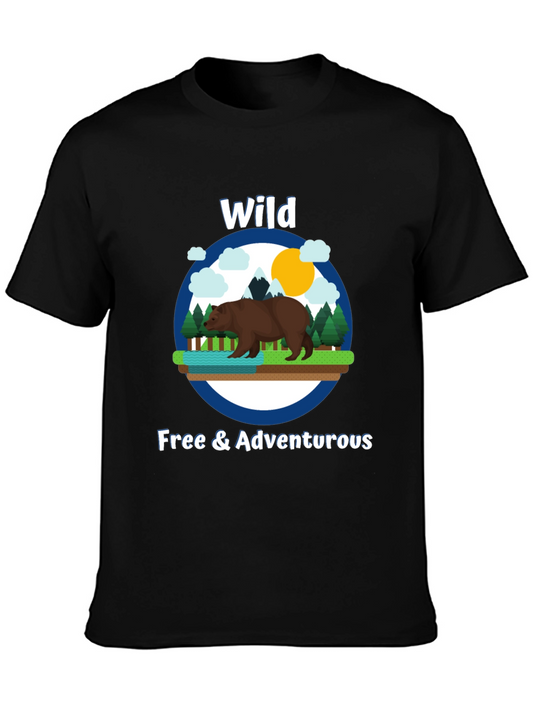 Wild & Adventurous Bear Graphic T-Shirt