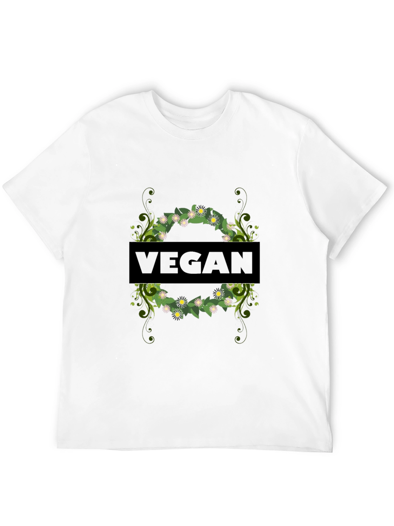 Vegan Floral T-Shirt - Stylish & Comfortable