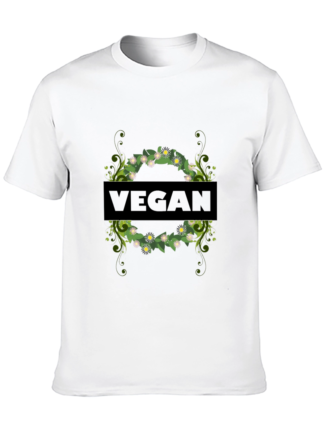 Vegan Floral T-Shirt - Stylish & Comfortable