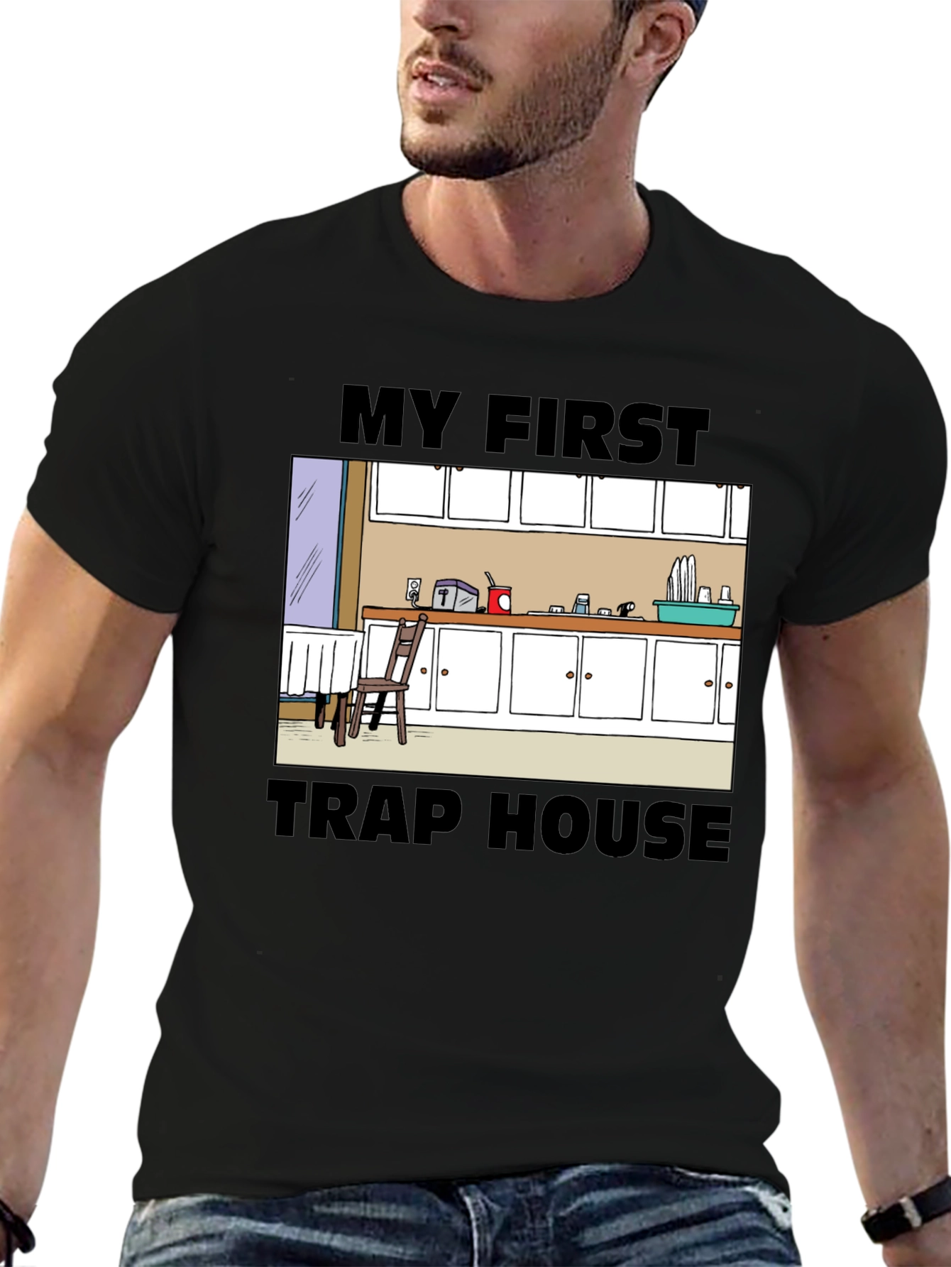 My First Trap House T-Shirt - Cartoon Kitchen Design