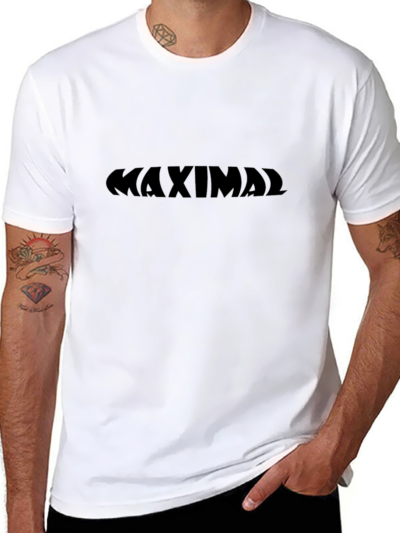 Maximal Graphic Tee - Stylish Black Cotton T-Shirt