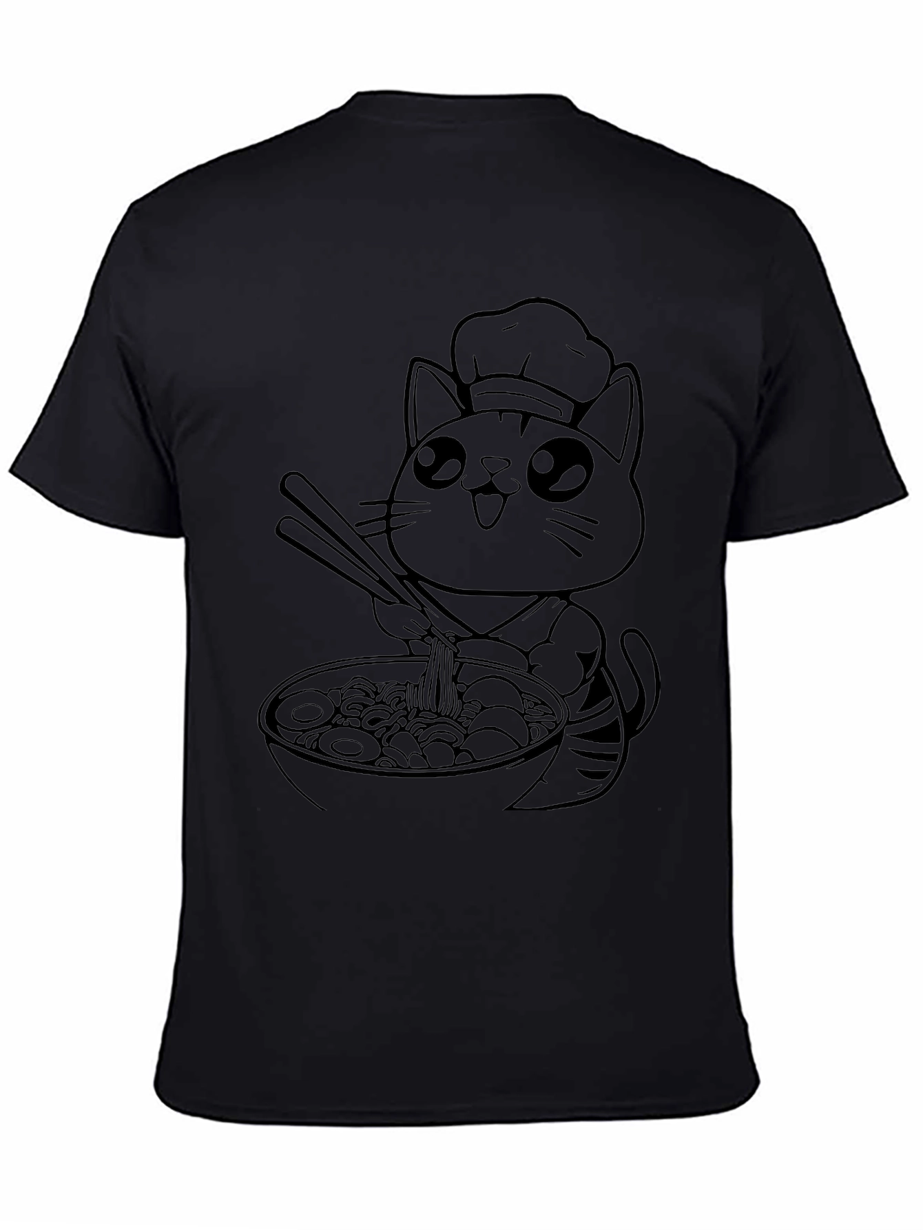 Ramen Cat Chef T-Shirt - Cute Anime Design