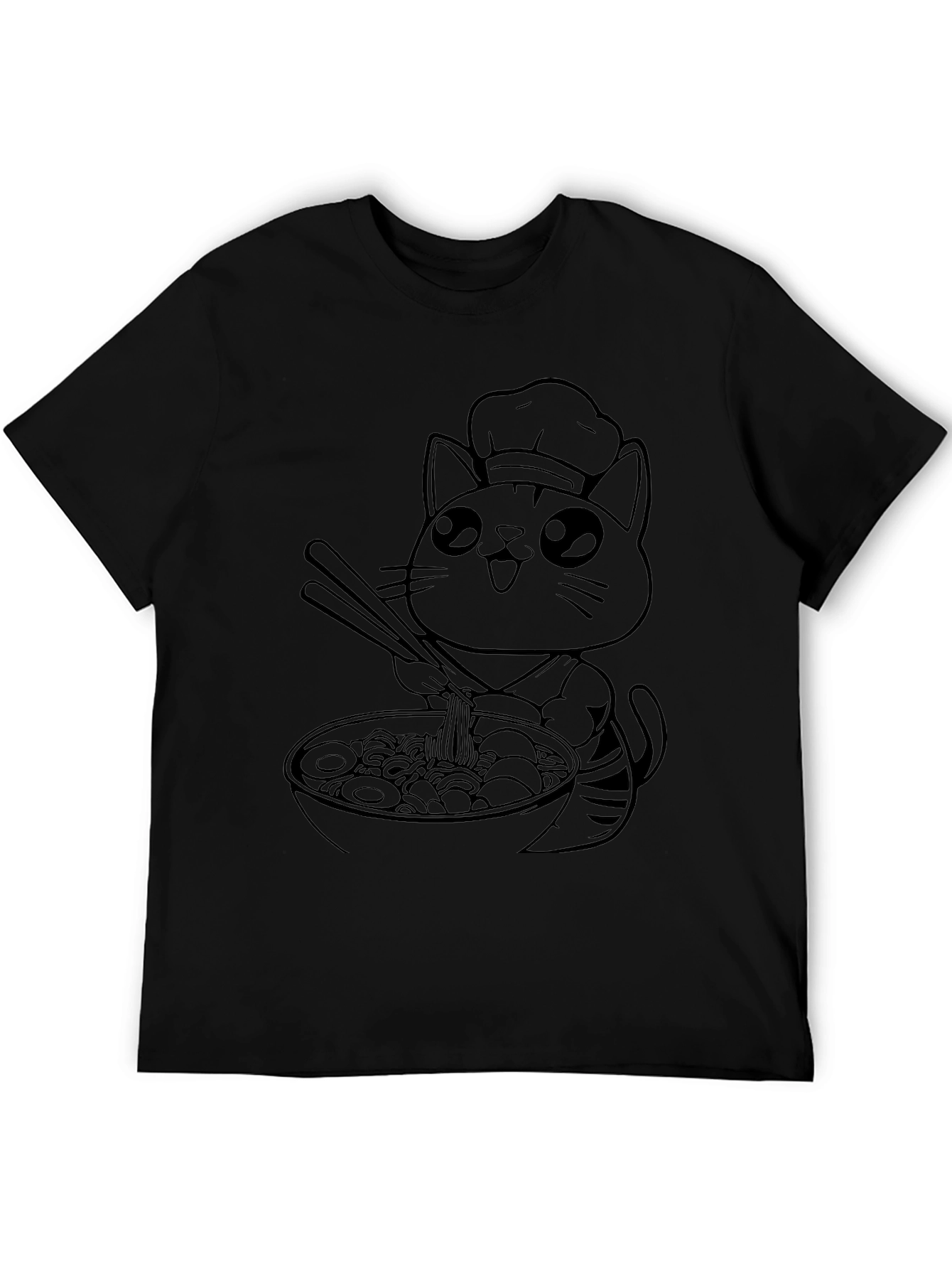 Ramen Cat Chef T-Shirt - Cute Anime Design