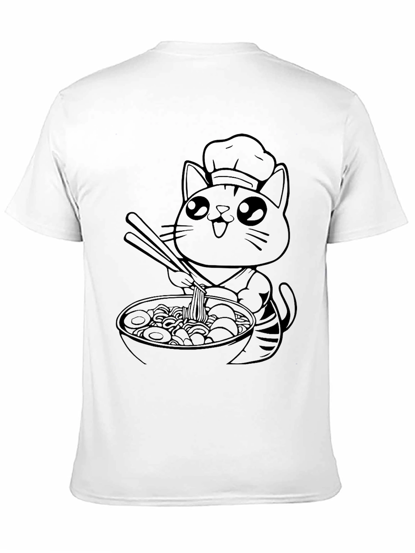 Ramen Cat Chef T-Shirt - Cute Anime Design