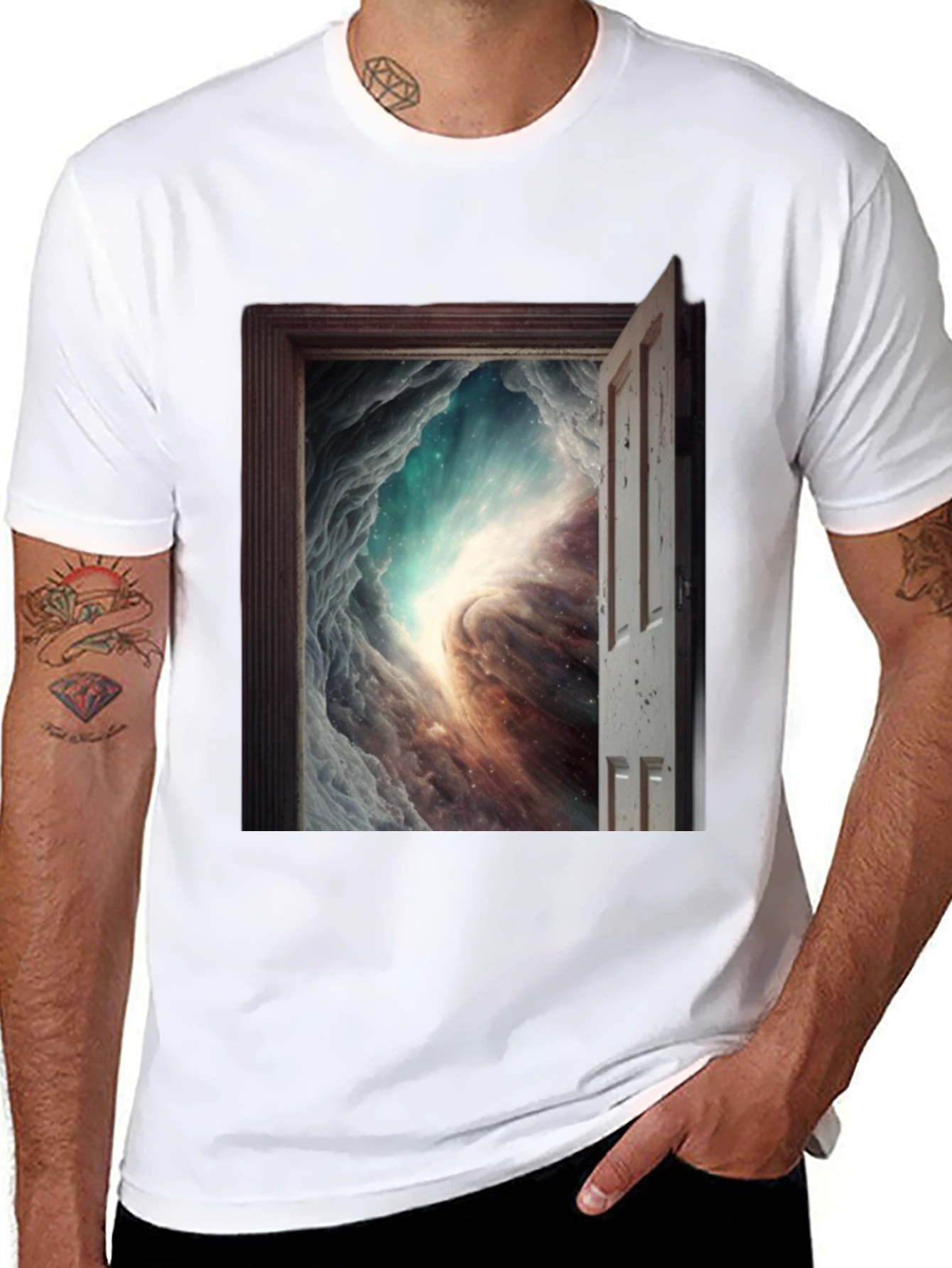 Cosmic Doorway T-Shirt - Black Graphic Tee
