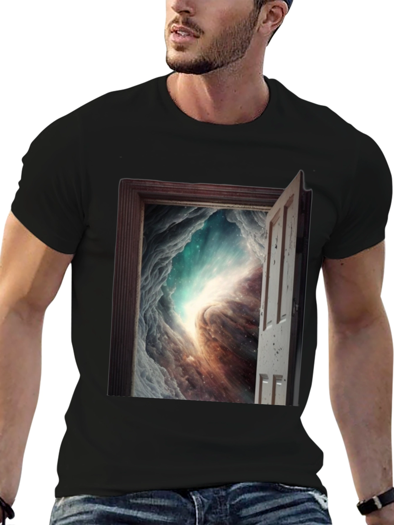 Cosmic Doorway T-Shirt - Black Graphic Tee