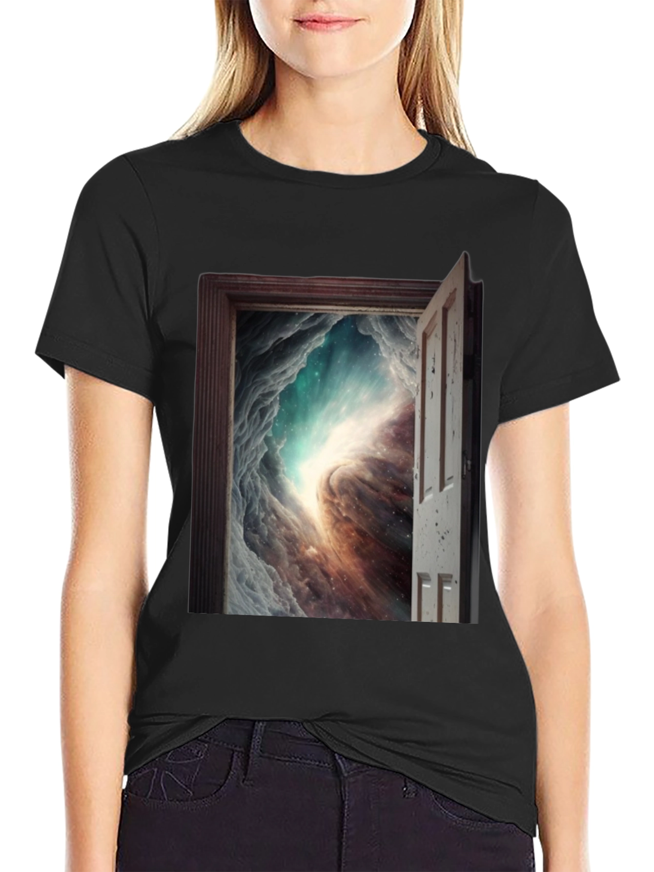 Cosmic Doorway T-Shirt - Black Graphic Tee