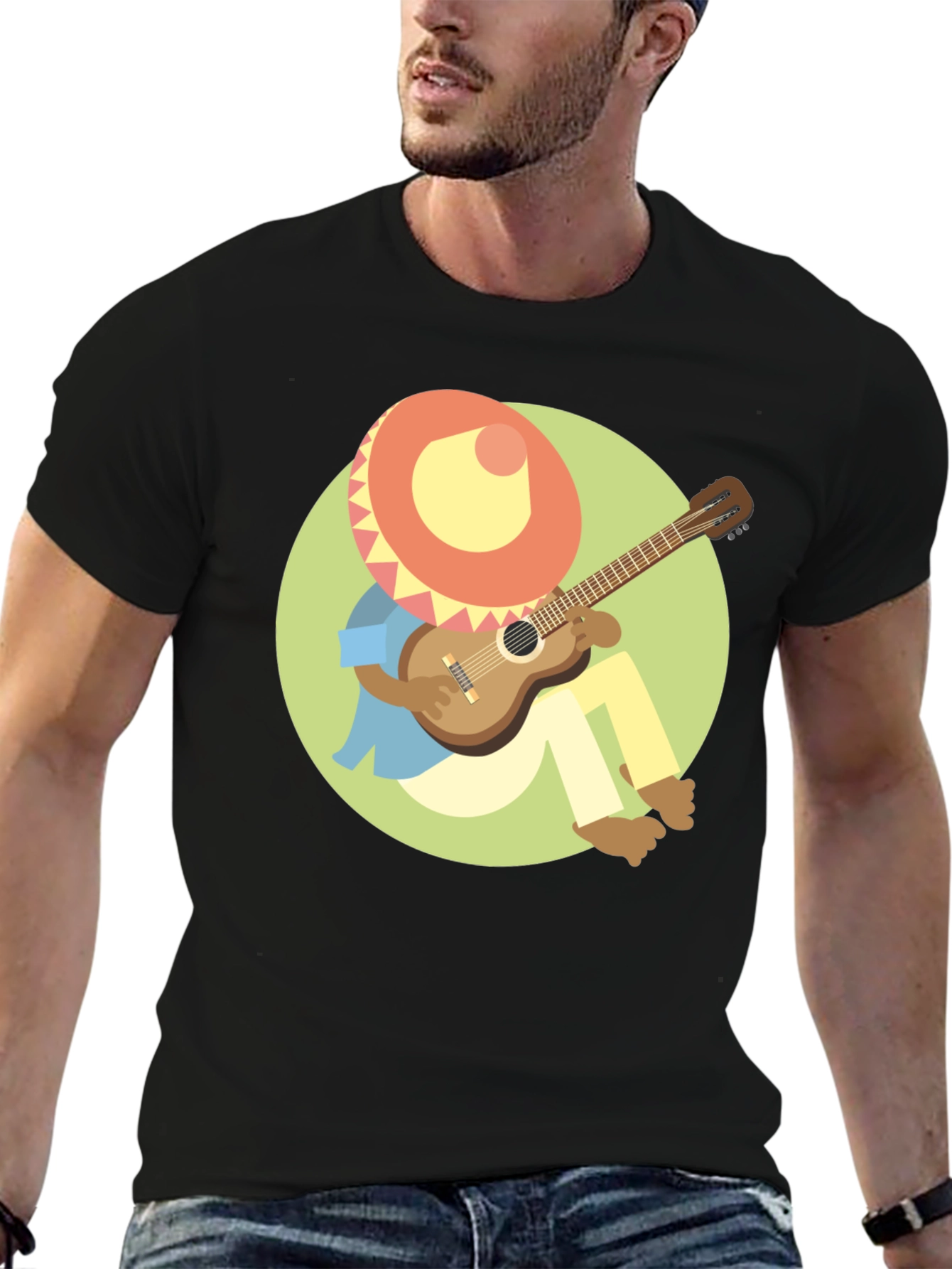 Mariachi Guitar Player Graphic Tee