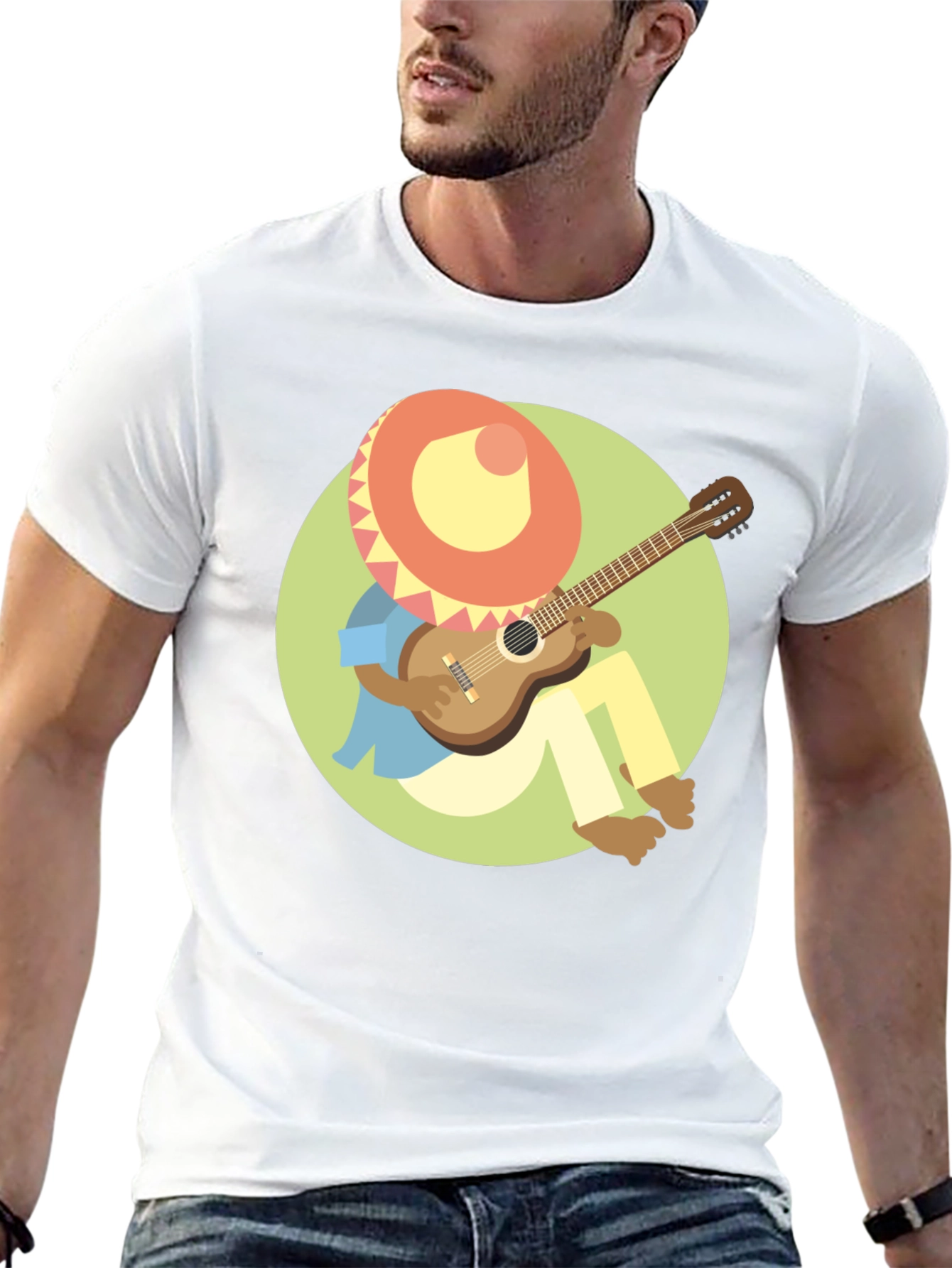 Mariachi Guitar Player Graphic Tee