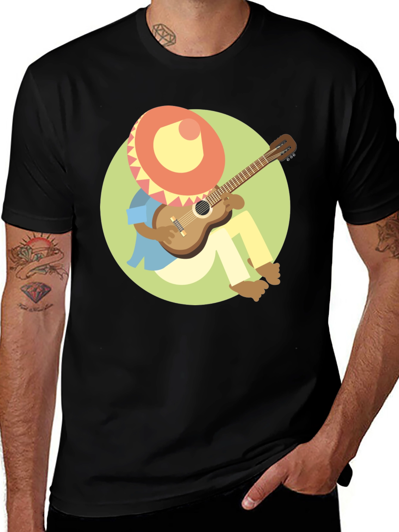 Mariachi Guitar Player Graphic Tee