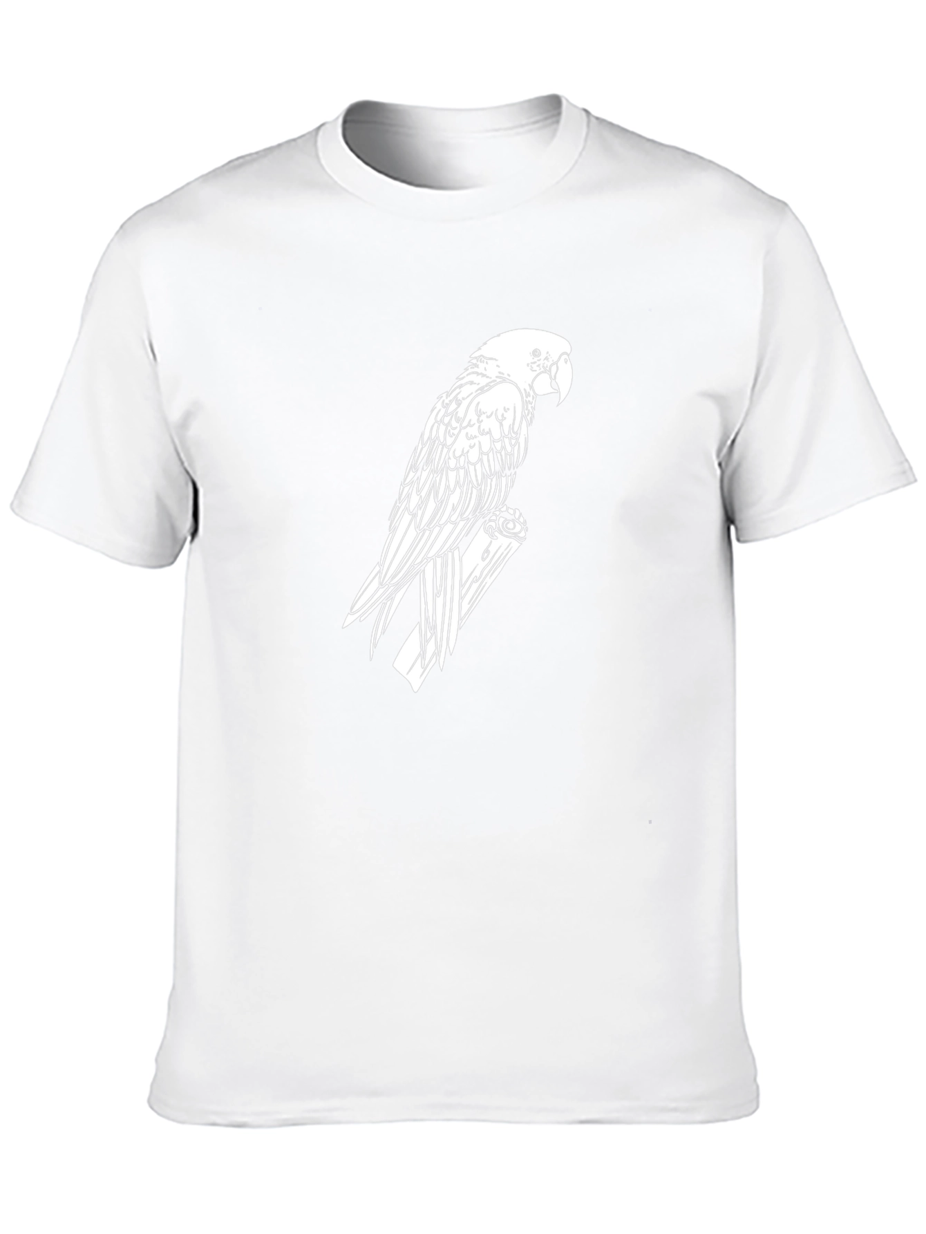 Parrot Graphic Tee - Black Cotton T-Shirt