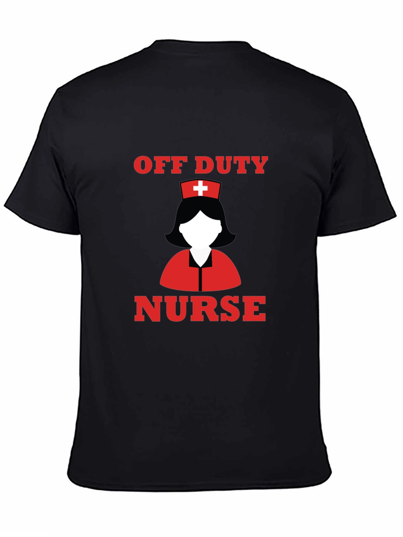 Off Duty Nurse T-Shirt - Black Cotton Tee