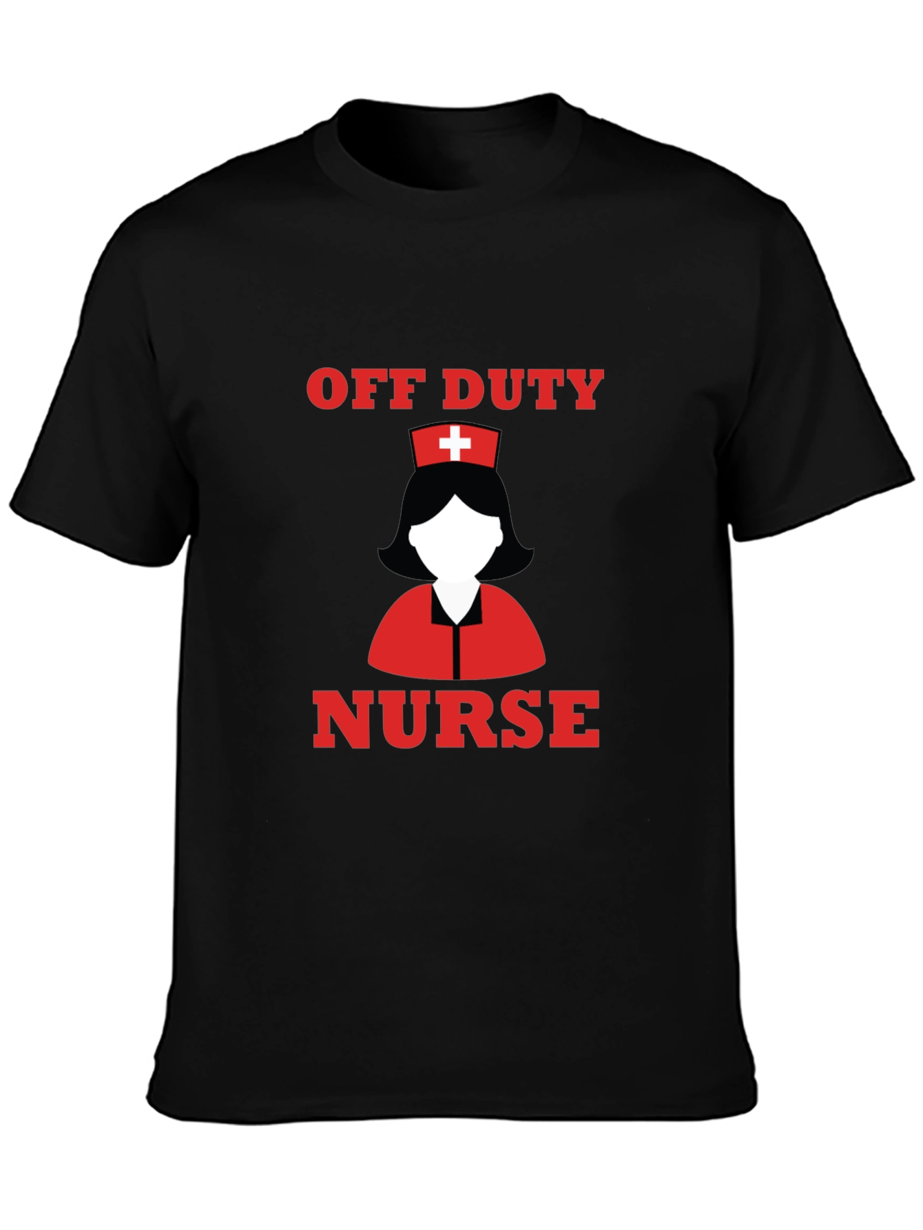 Off Duty Nurse T-Shirt - Black Cotton Tee