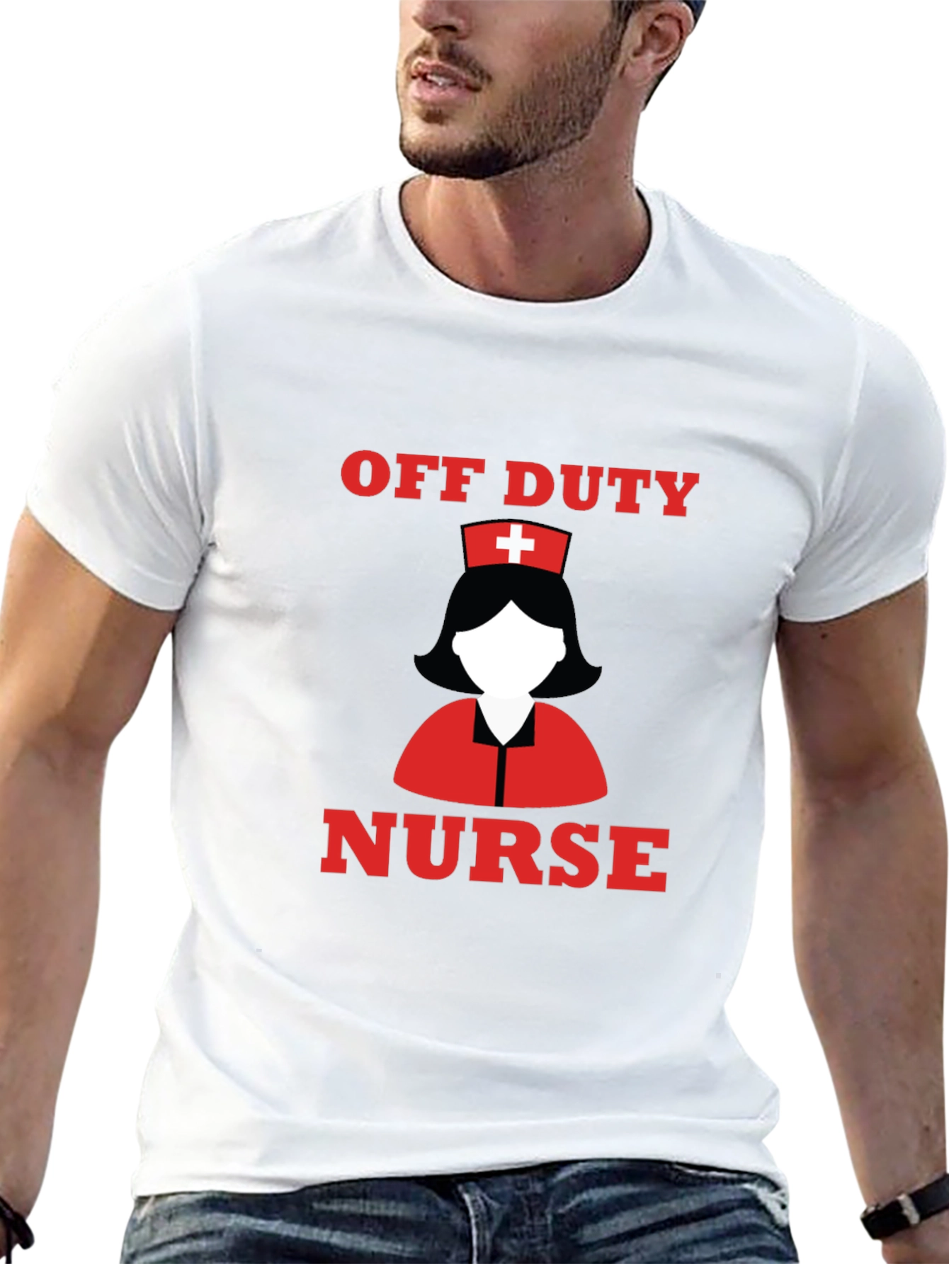 Off Duty Nurse T-Shirt - Black Cotton Tee