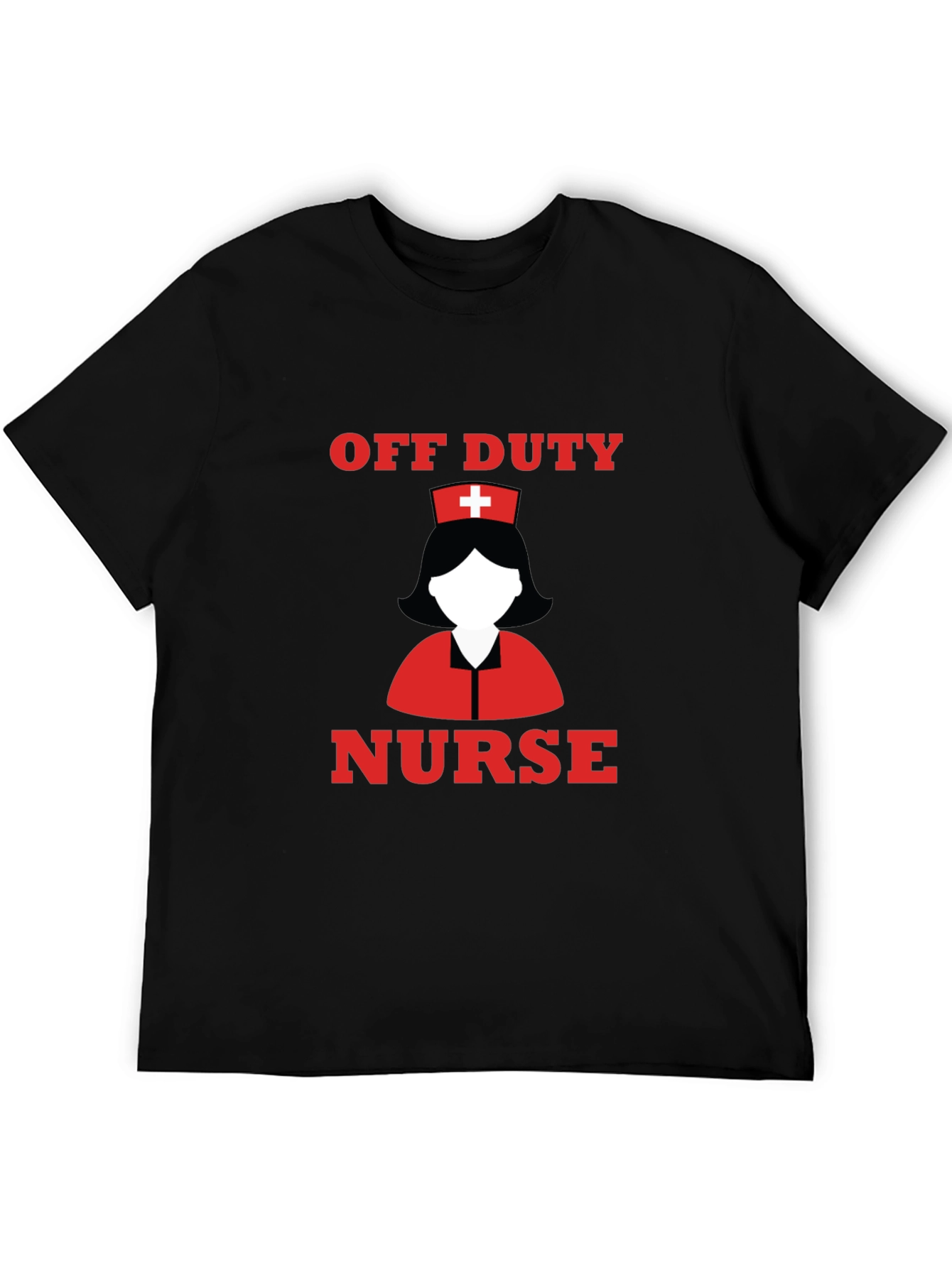 Off Duty Nurse T-Shirt - Black Cotton Tee