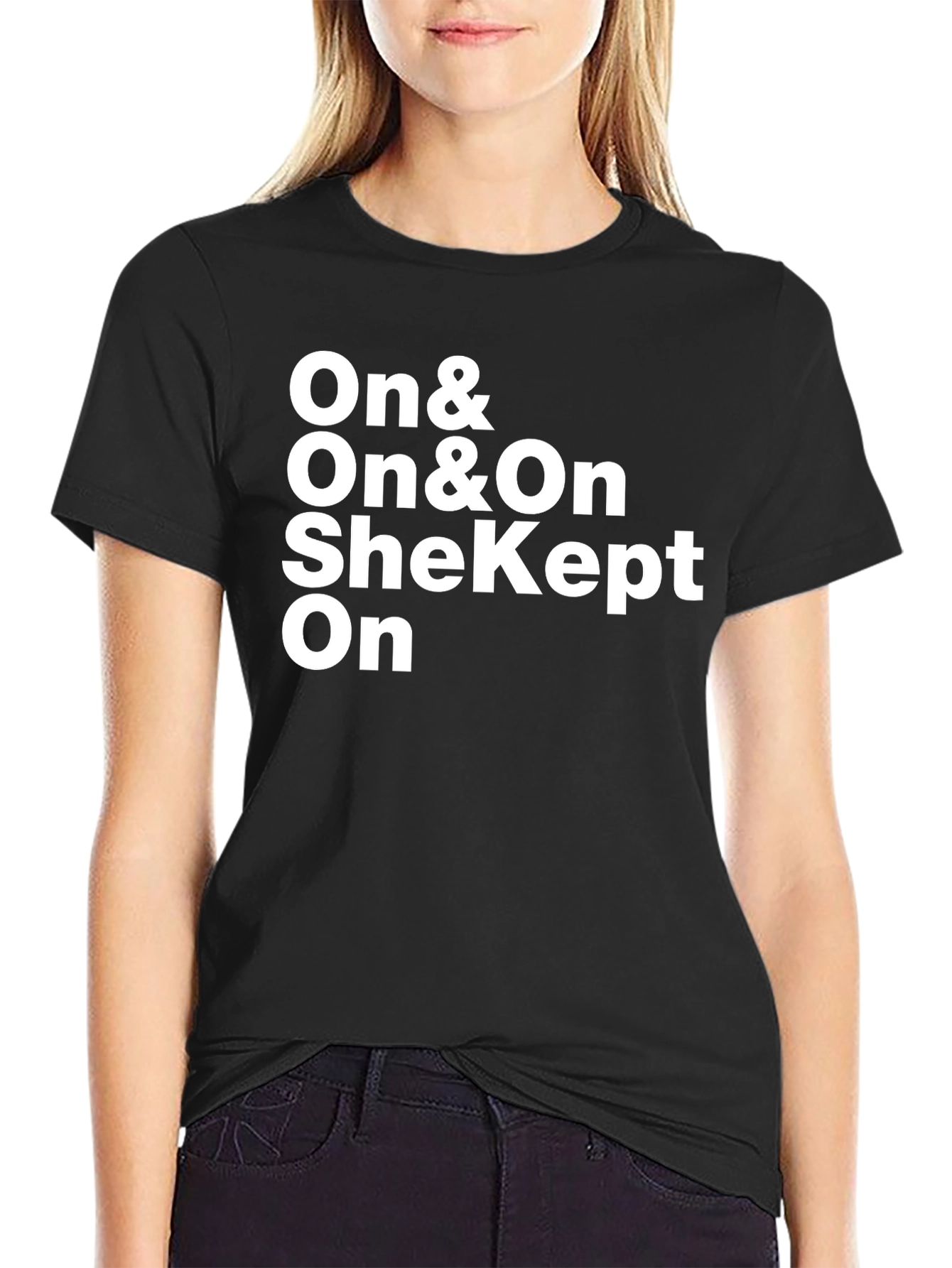 On & On & On Black Graphic T-Shirt