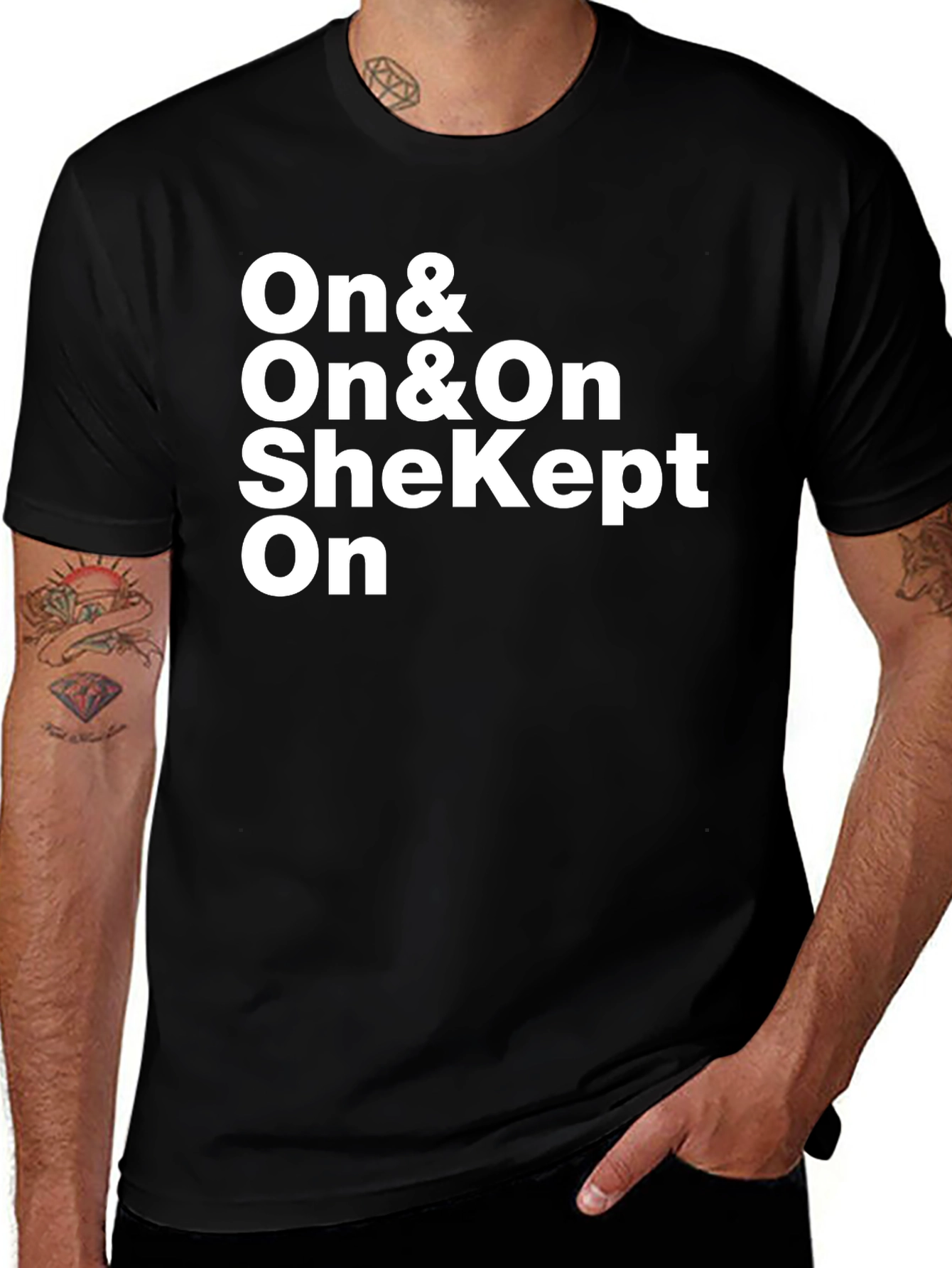 On & On & On Black Graphic T-Shirt