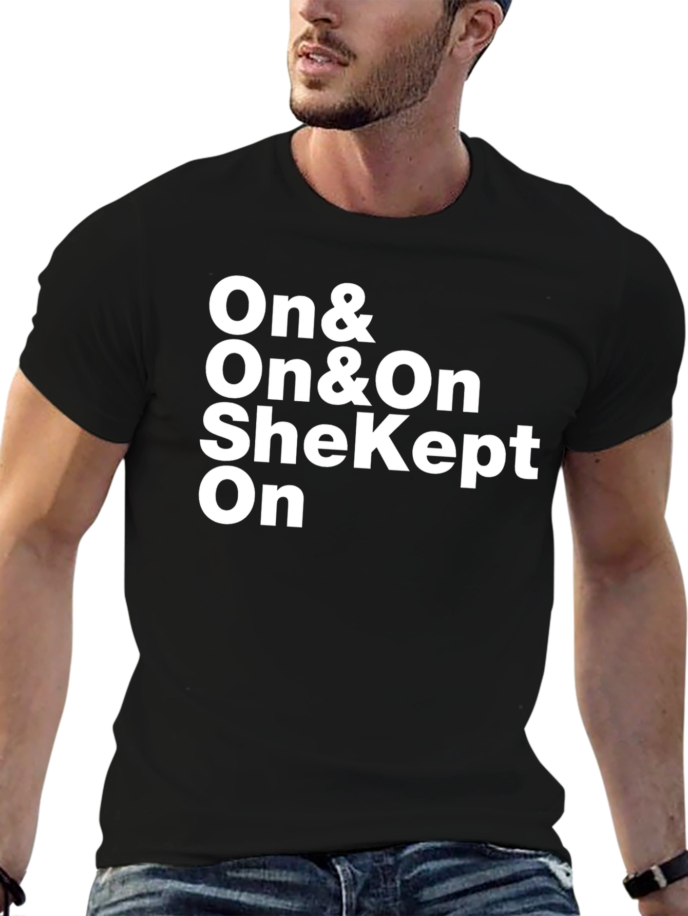 On & On & On Black Graphic T-Shirt