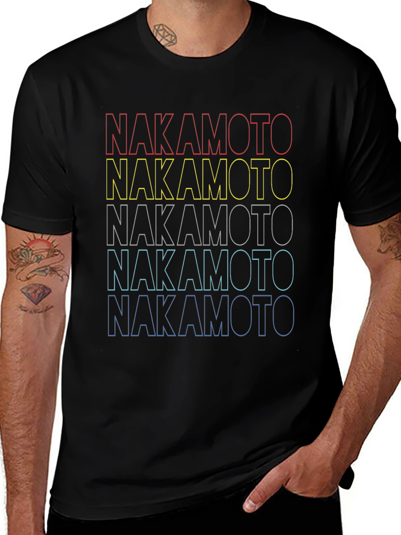 Nakamoto Retro T-Shirt - Bitcoin Crypto Graphic Tee