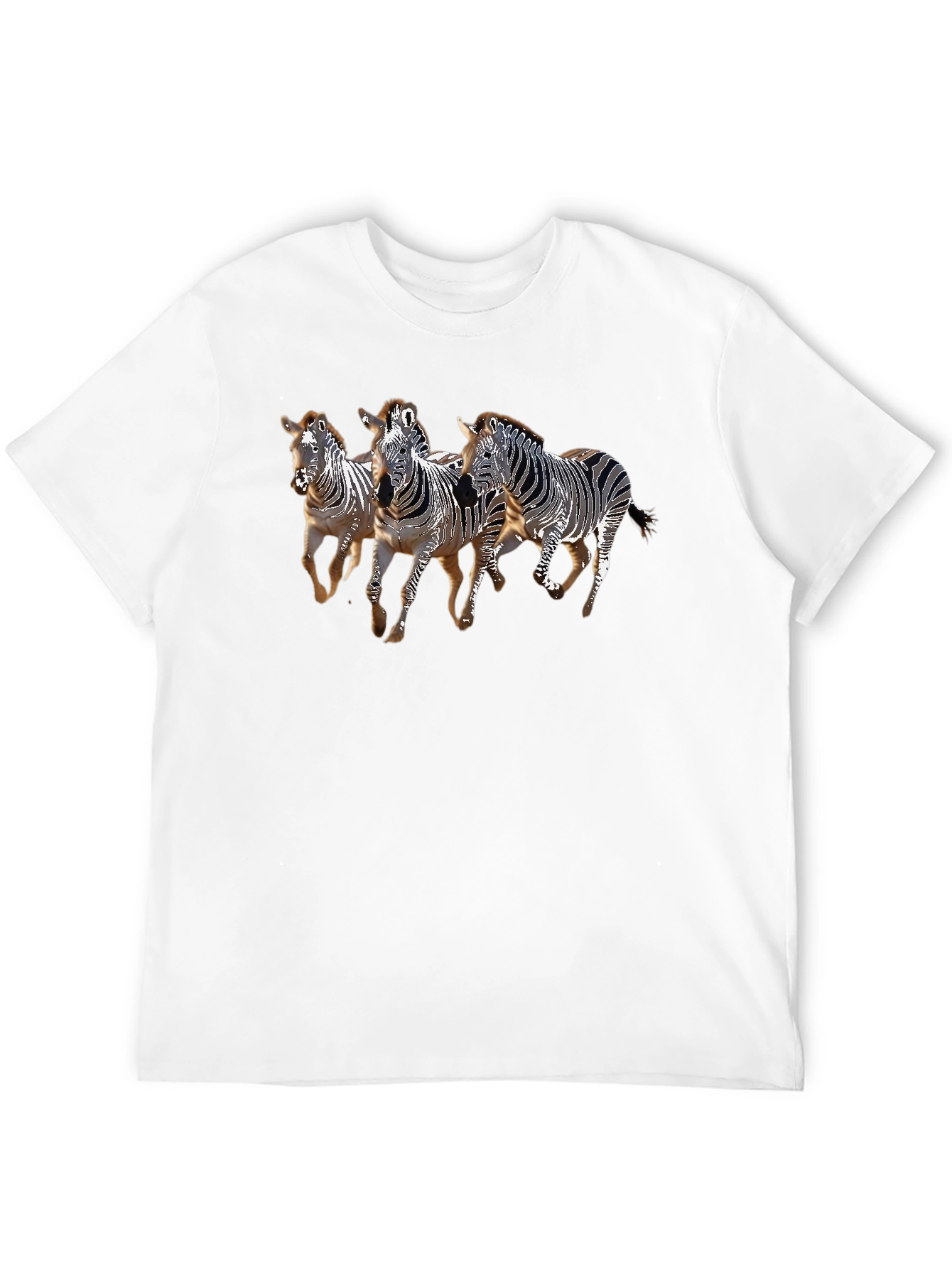 Zebra Print Graphic Tee - Black